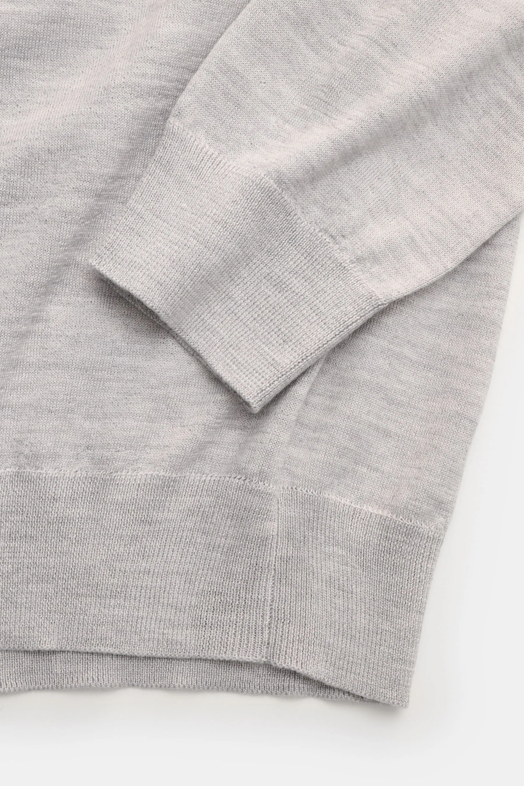 Malo - Herren - Cashmere Rundhalspullover hellgrau meliert – Bild 3