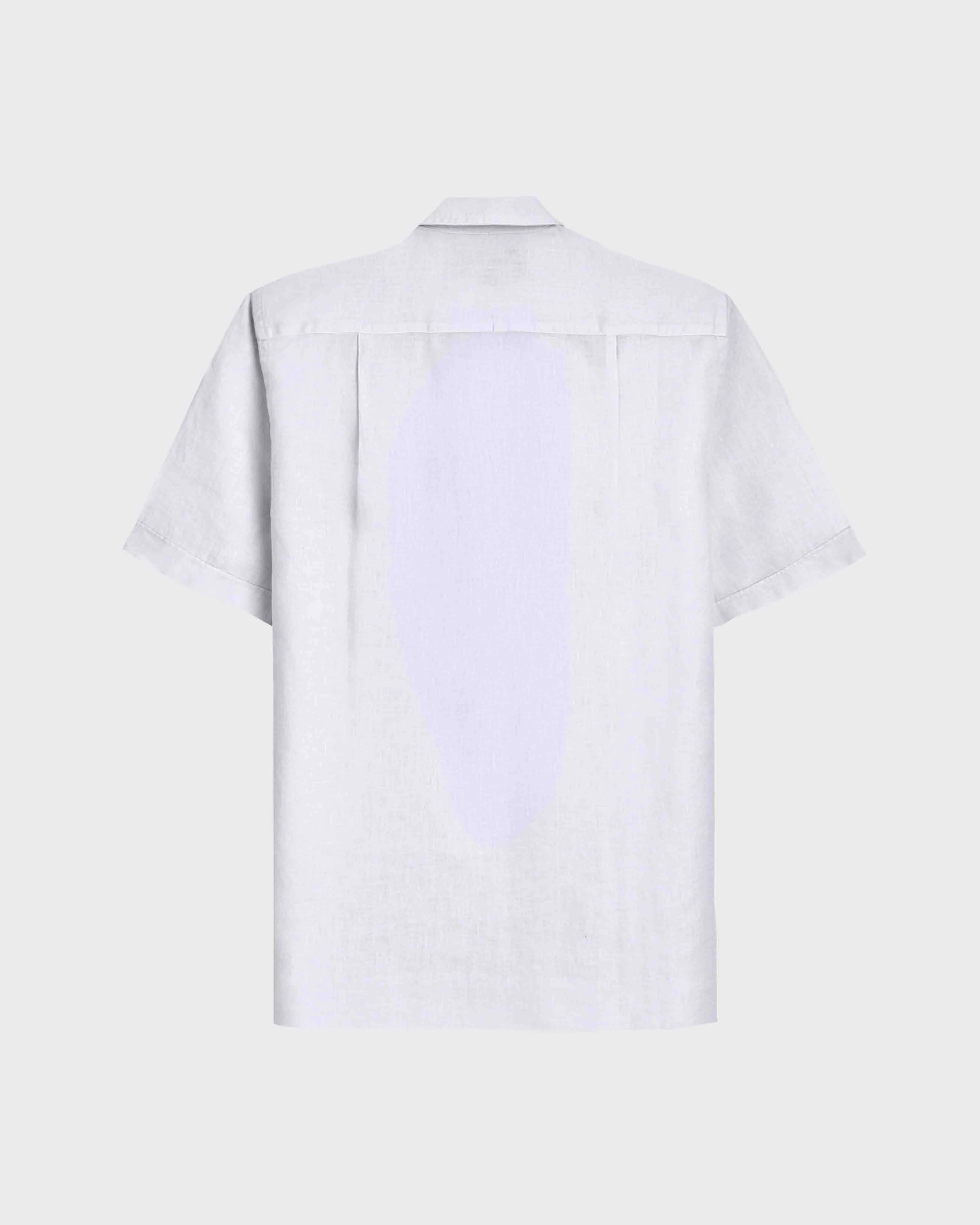 Vilebrequin - Herren-bowlinghemd Aus Leinen – Uni - Hemd - Courbis - Weiss - Größe L – Bild 2