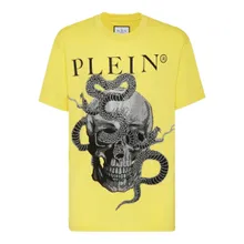 Philipp Plein - T-Shirt Snake - Größe S - gelb Philipp Plein - T-Shirt Snake - Größe S - gelb
