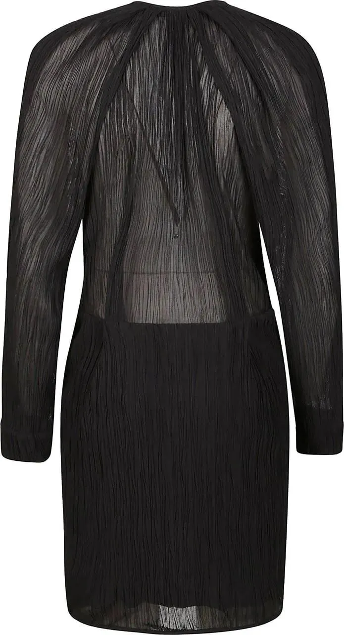 Iro - Alvina V-neck Mini Dress Black - Größe 36 - schwarz – Bild 3