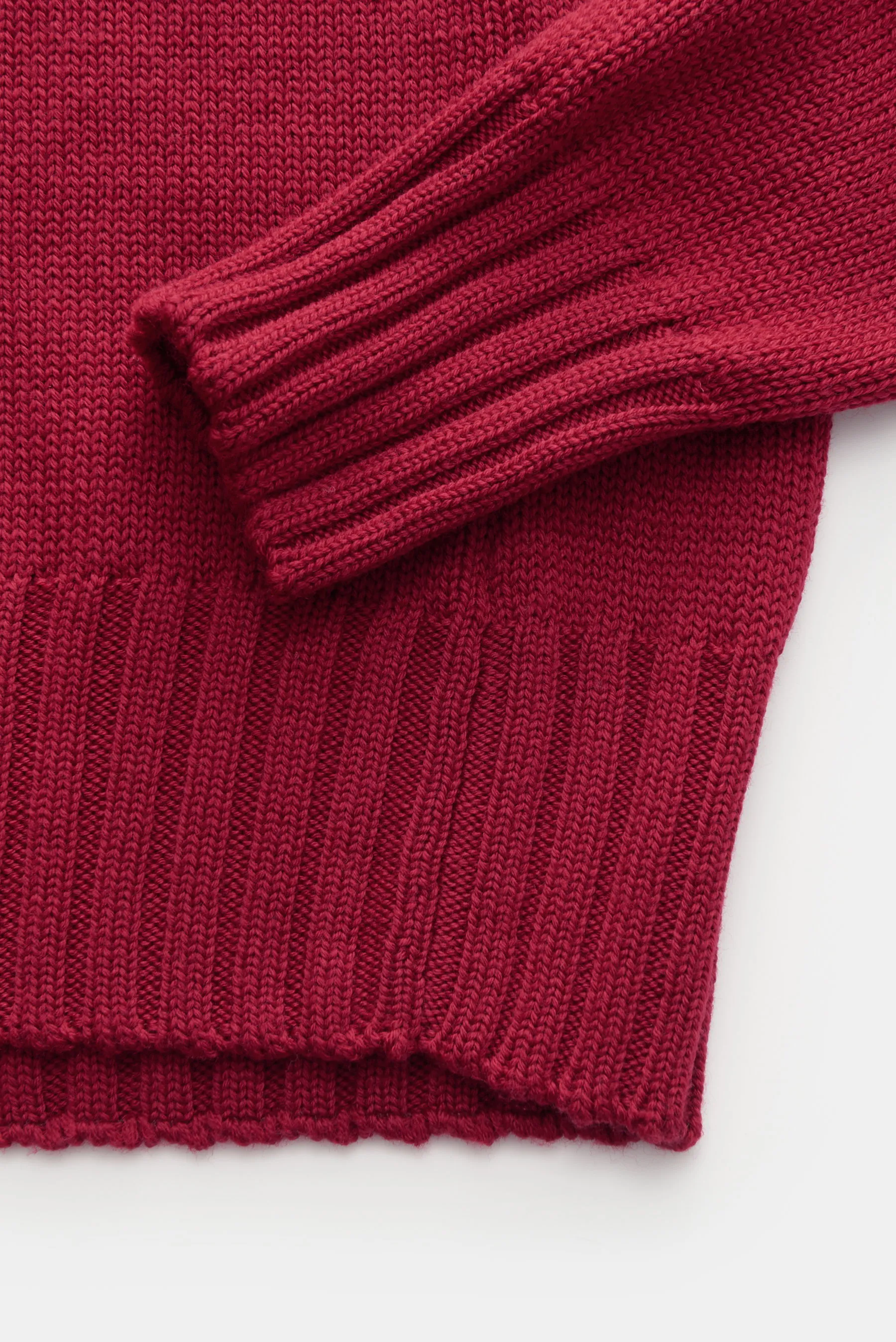 Hindustrie - Herren - Merino Rollkragenpullover rot – Bild 3