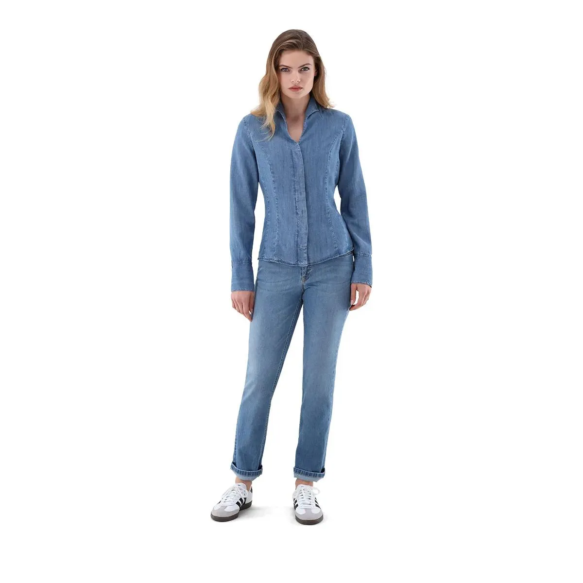 VAN LAACK - Bluse Modern Fit Dessiniert - Größe 36 - blau – Bild 2