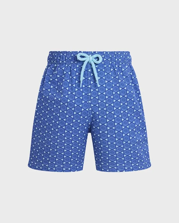Vilebrequin - Graphic Urchin Stretch-badeshorts Für Jungen - Bademode - Jirise - Blau - Größe 6 Vilebrequin - Graphic Urchin Stretch-badeshorts Für Jungen - Bademode - Jirise - Blau - Größe 6