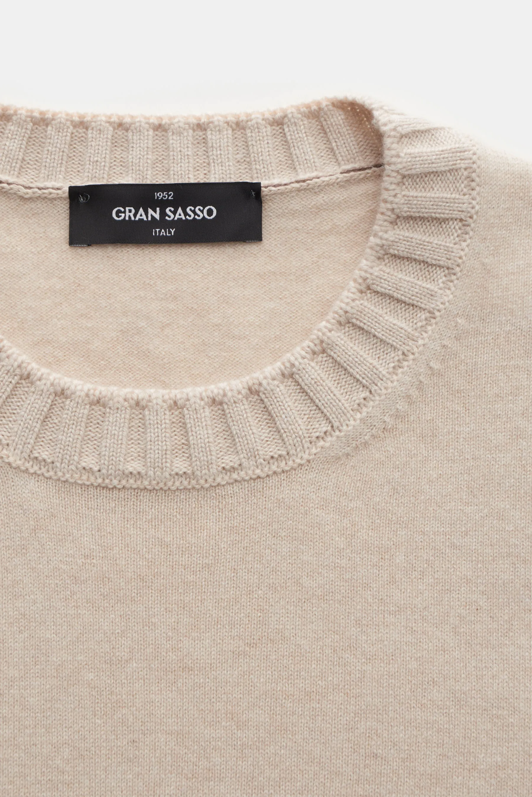 Gran Sasso - Herren - Cashmere Rundhalspullover sand – Bild 2