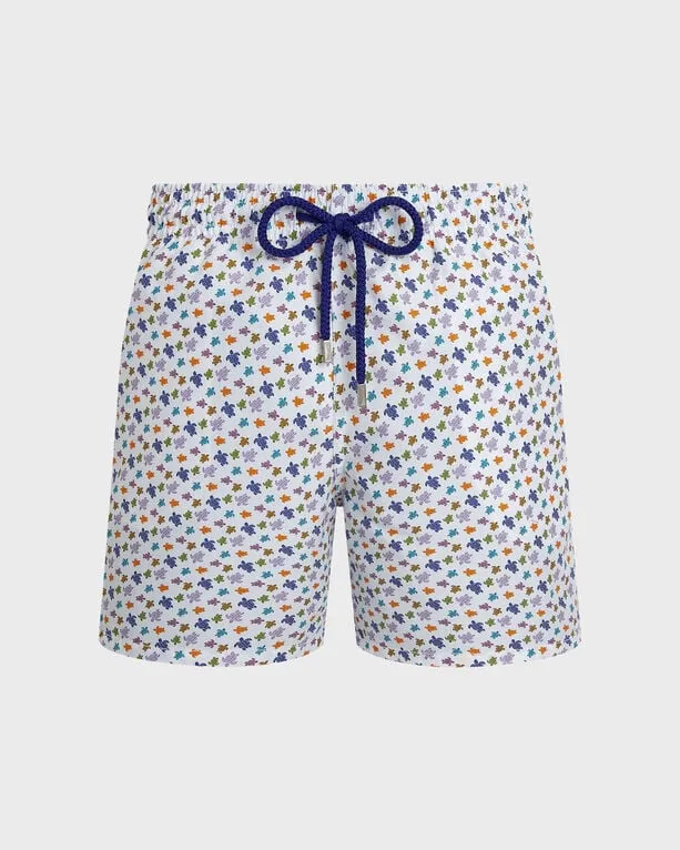 Vilebrequin - Micro Ronde Des Tortues Badeshorts Für Herren - Bademode - Moorea - Weiss - Größe L Vilebrequin - Micro Ronde Des Tortues Badeshorts Für Herren - Bademode - Moorea - Weiss - Größe L