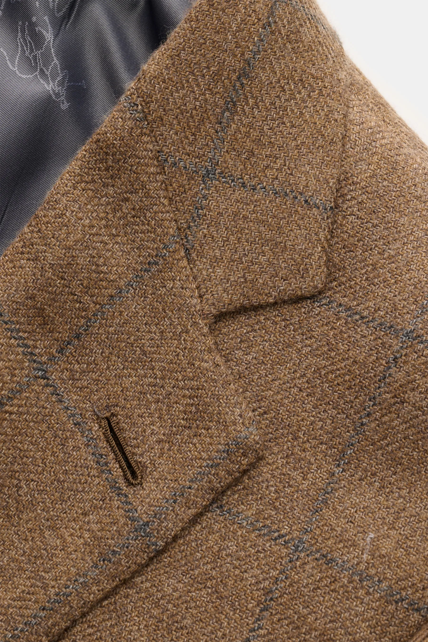 Brioni - Herren - Cashmere Sakko 'New Plume' braun/dunkelgrau kariert – Bild 5