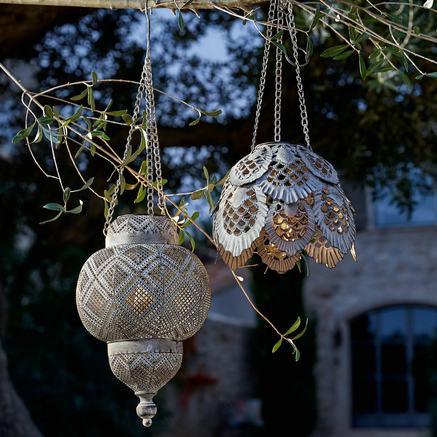 Solar-Hängelaterne 2er Set Paale – Bild 4