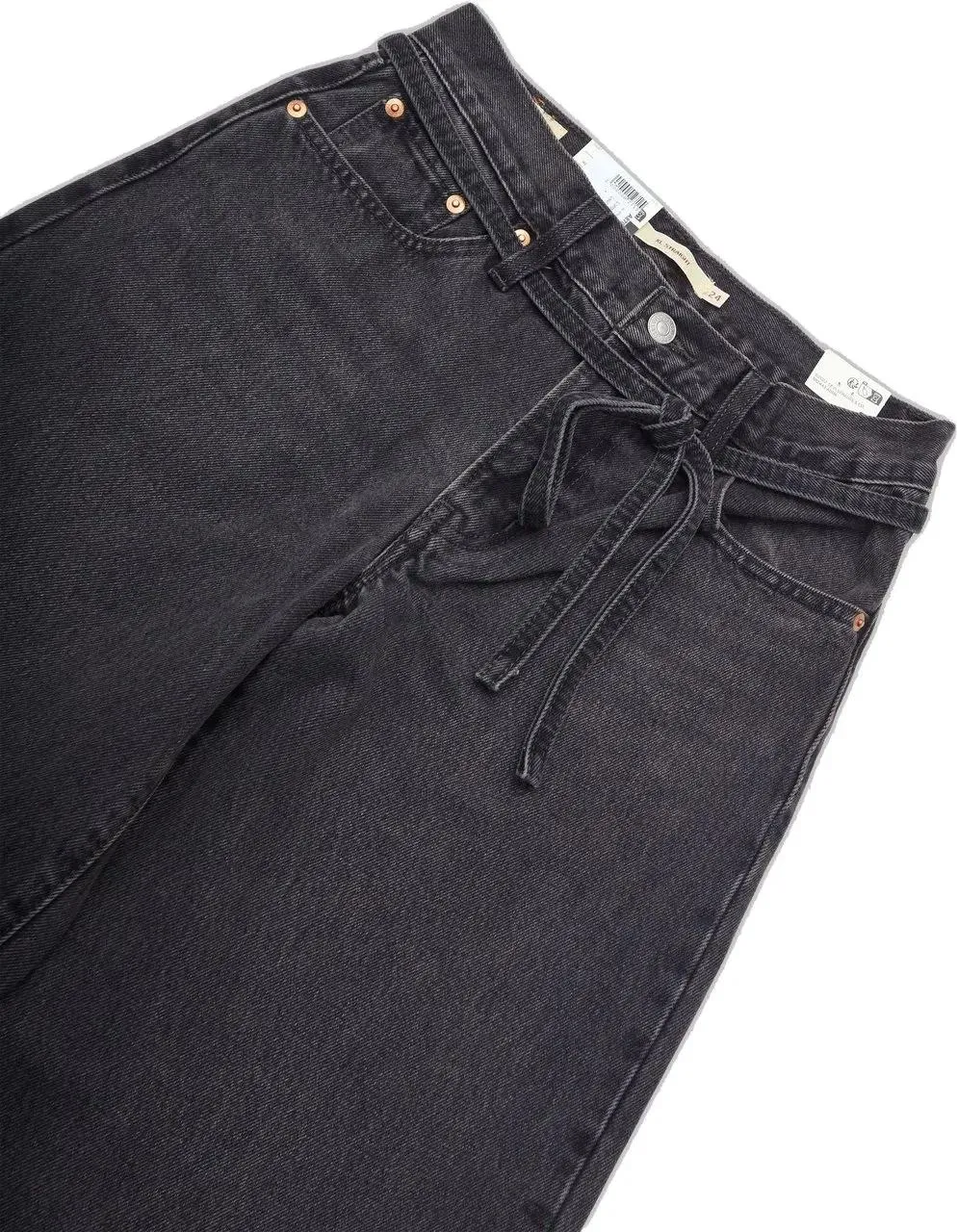 Levi's - Jeans Woman XL Straight 'Influential Lady' Denim N - Größe 25/31 - schwarz – Bild 2