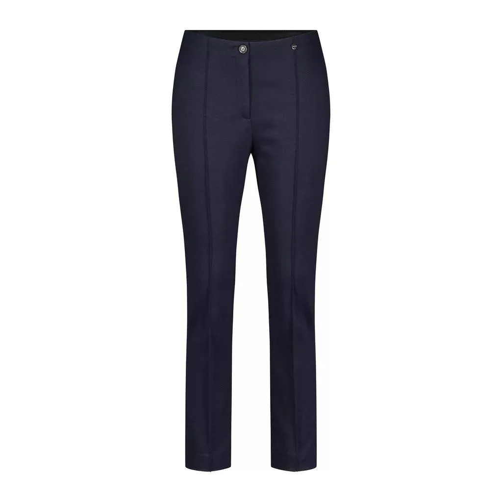 Marc Cain - Stoffhose mit Ziernaht - Größe 42 - blau Marc Cain - Stoffhose mit Ziernaht - Größe 42 - blau