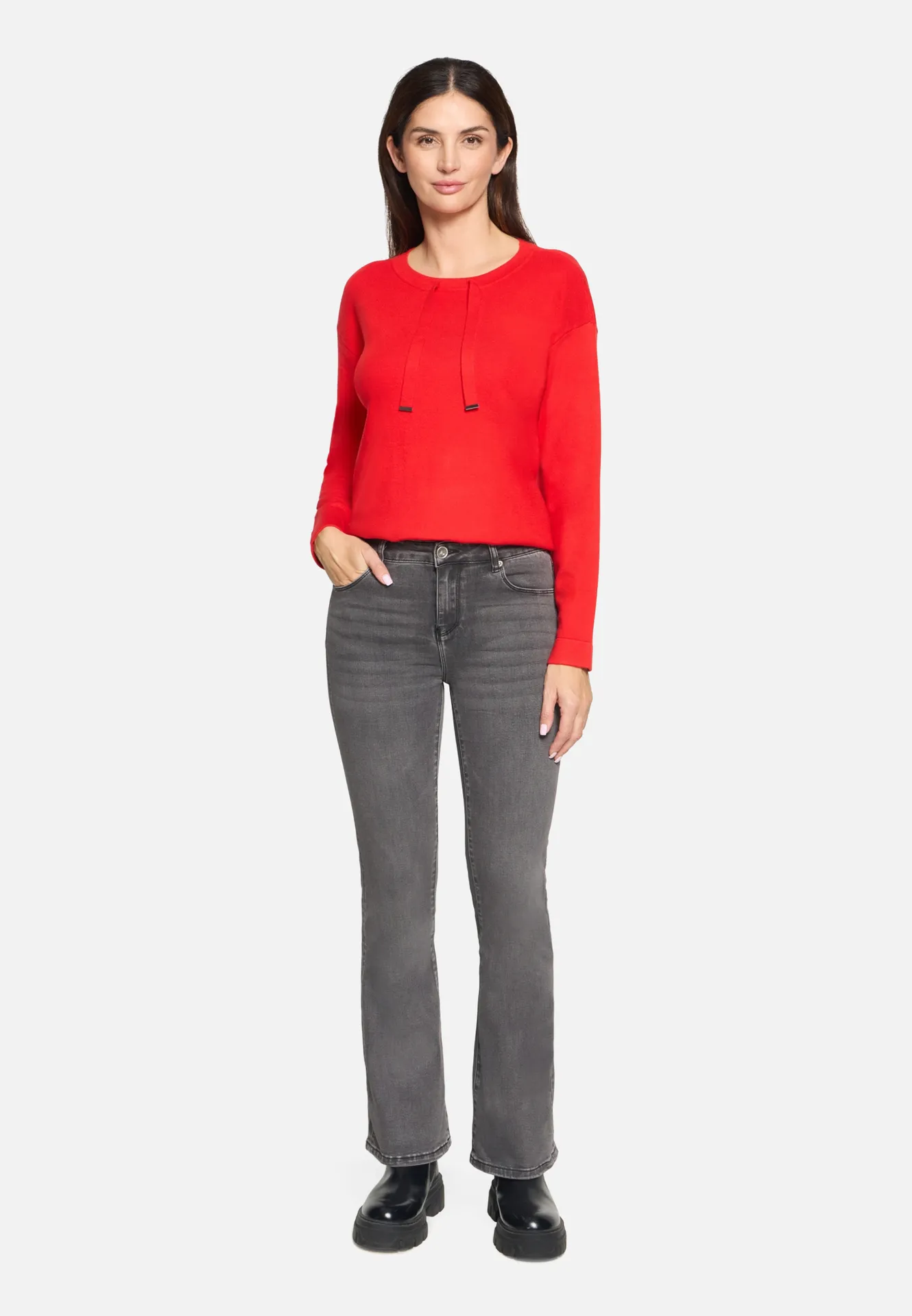 Feinstrickpullover mit Seitenschlitzen – Bild 2