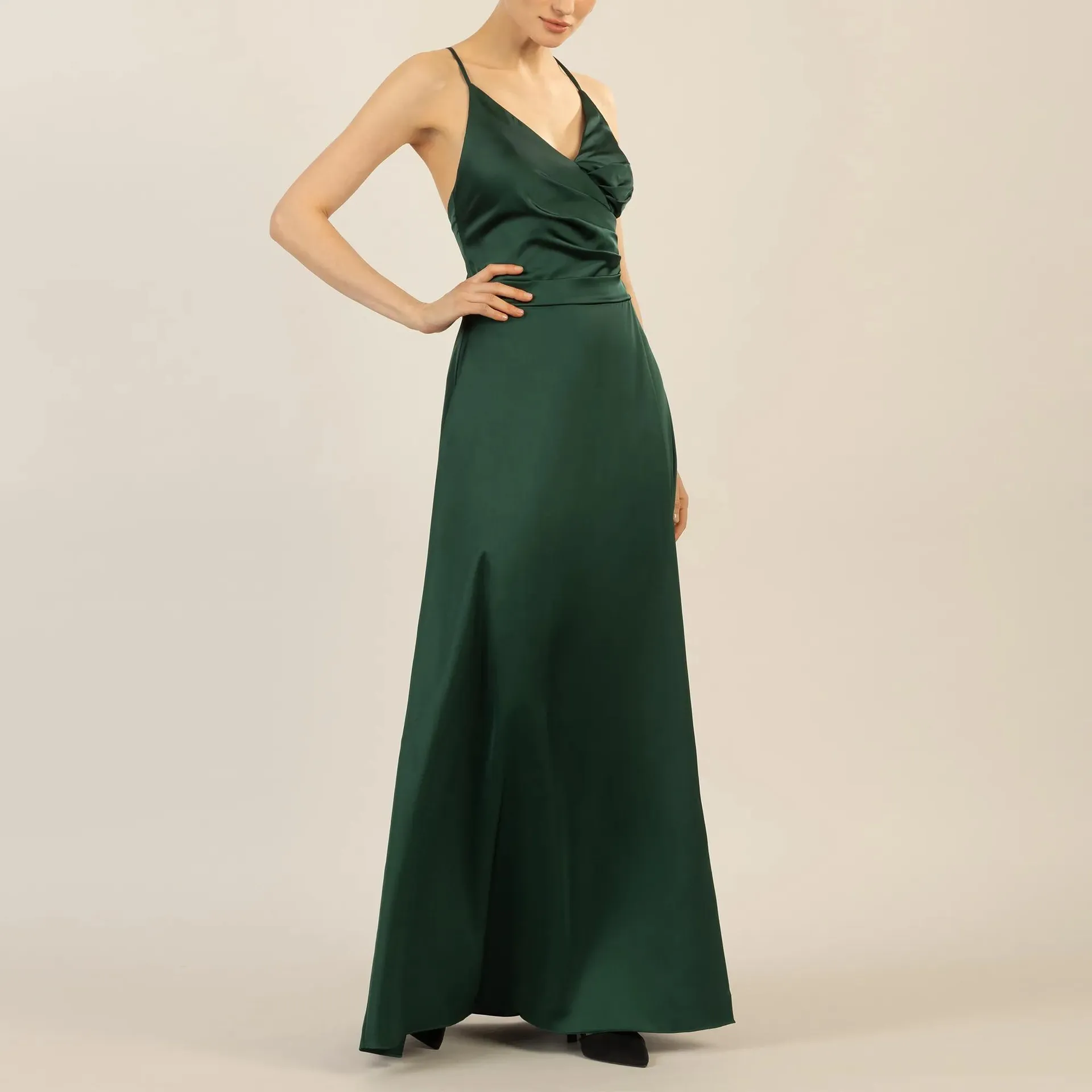 Apart - Satin-Abendkleid - Größe 38 - grün – Bild 4
