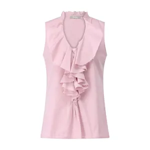Kiltie - Kurzarmbluse Yvette mit Rüschen - Größe 34 - rosa Kiltie - Kurzarmbluse Yvette mit Rüschen - Größe 34 - rosa