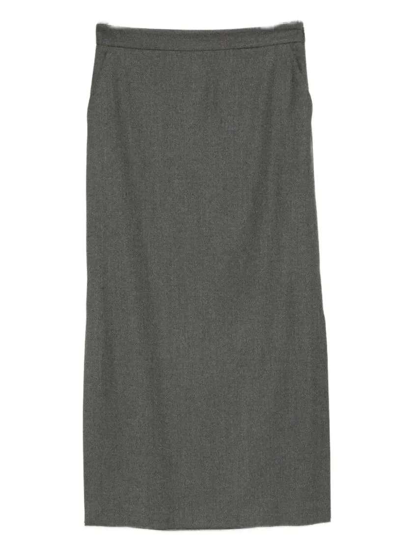 Antonelli - Classic Knee-Length Gray Skirt With Subtle Details - Größe 44 - grau Antonelli - Classic Knee-Length Gray Skirt With Subtle Details - Größe 44 - grau