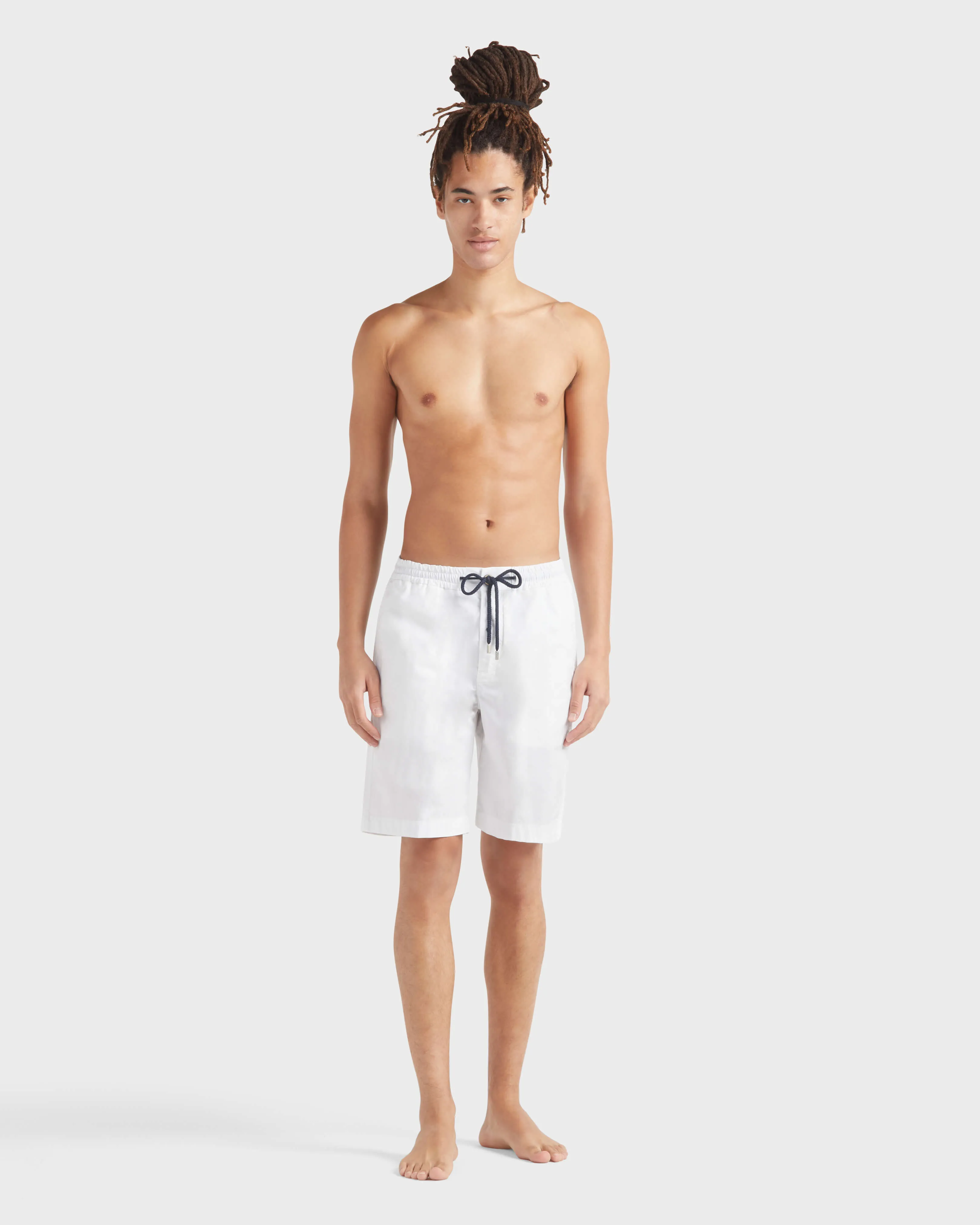 Vilebrequin - Jogging-bermudas Aus Gabardine Für Herren - Bermuda - Levant - Weiss - Größe 40 – Bild 3