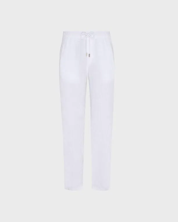 Vilebrequin - Solid Weite Leinenhose Für Herren - Hose - Pacha - Weiss - Größe M Vilebrequin - Solid Weite Leinenhose Für Herren - Hose - Pacha - Weiss - Größe M