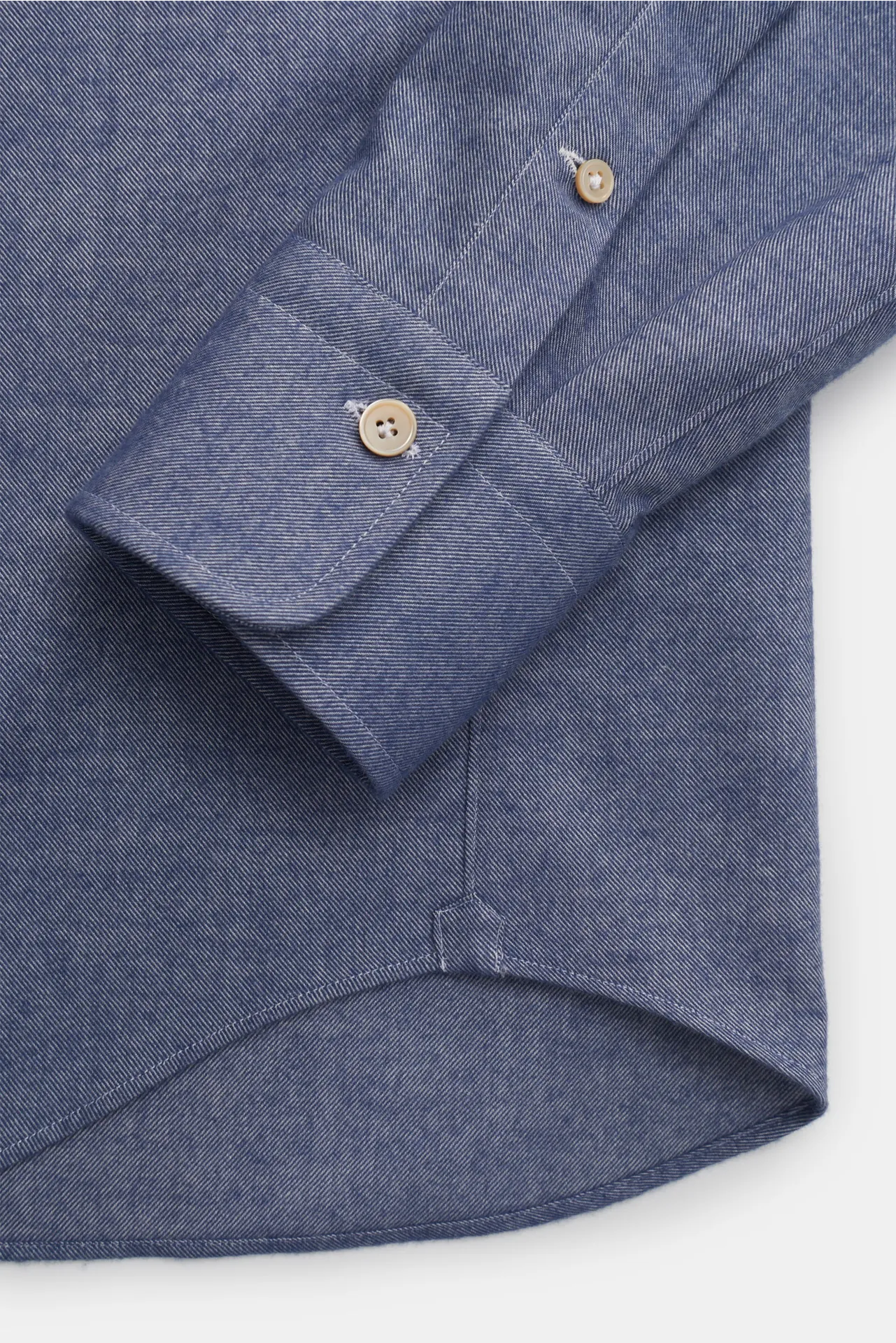 Gherardi - Herren - Casual Hemd Haifisch-Kragen graublau meliert – Bild 4