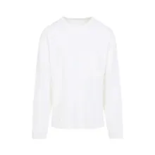 Lemaire - Long Sleeve White Cotton T-Shirt - Größe M - weiß Lemaire - Long Sleeve White Cotton T-Shirt - Größe M - weiß