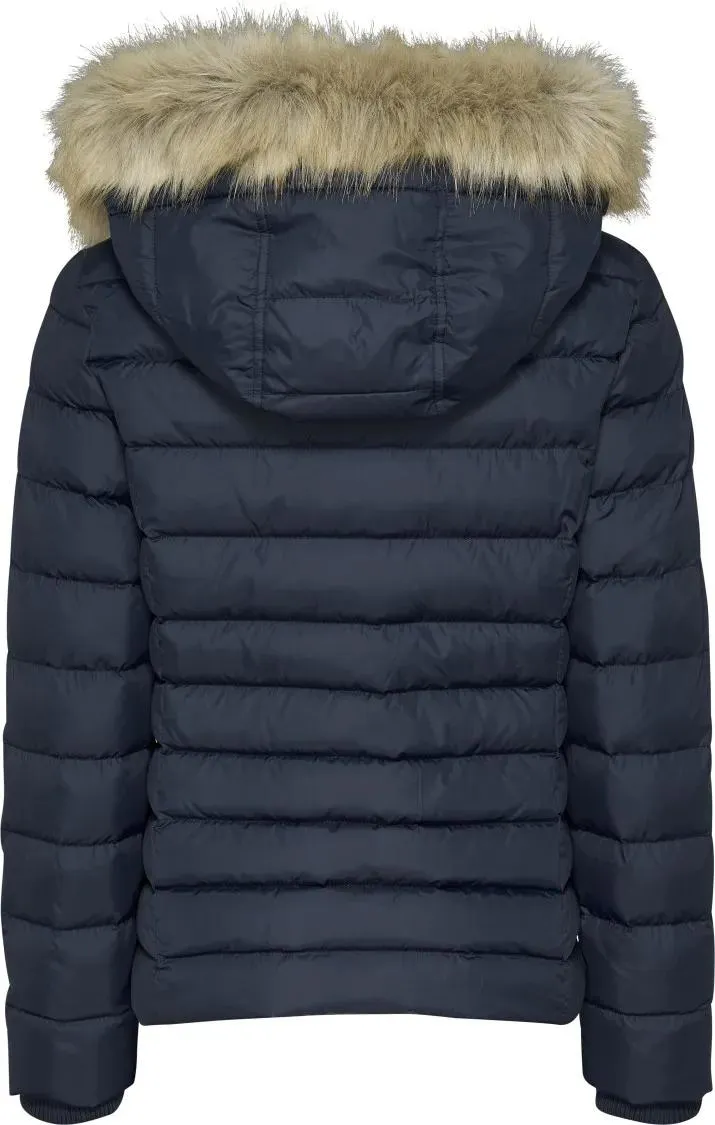Tommy Jeans - Down Jacket With Removable Hood And Cozy Feather P - Größe XS - blau – Bild 3