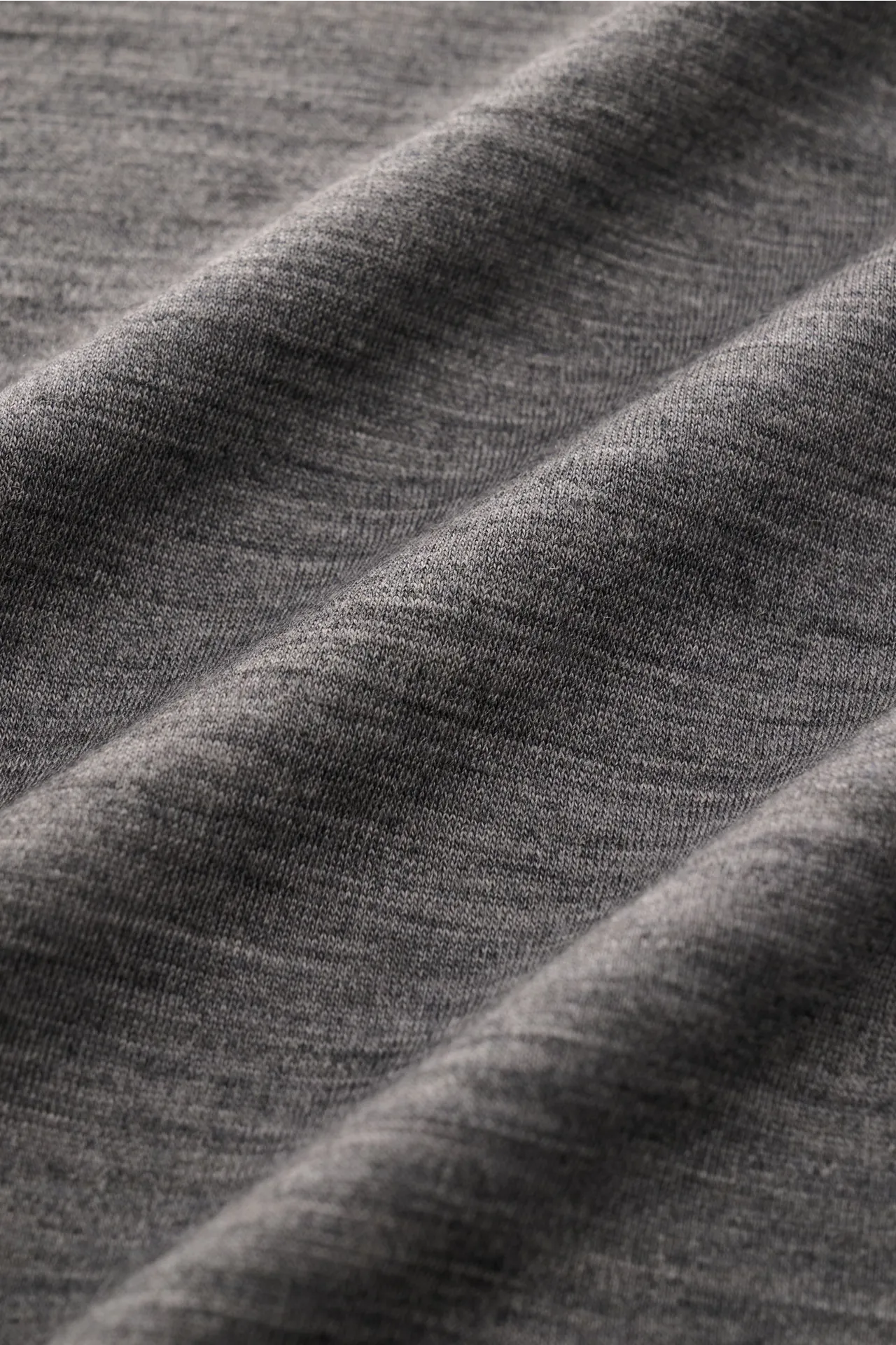 The Product is the Hero - Herren - Merino T-Shirt 'Wool Tee' dunkelgrau meliert – Bild 4