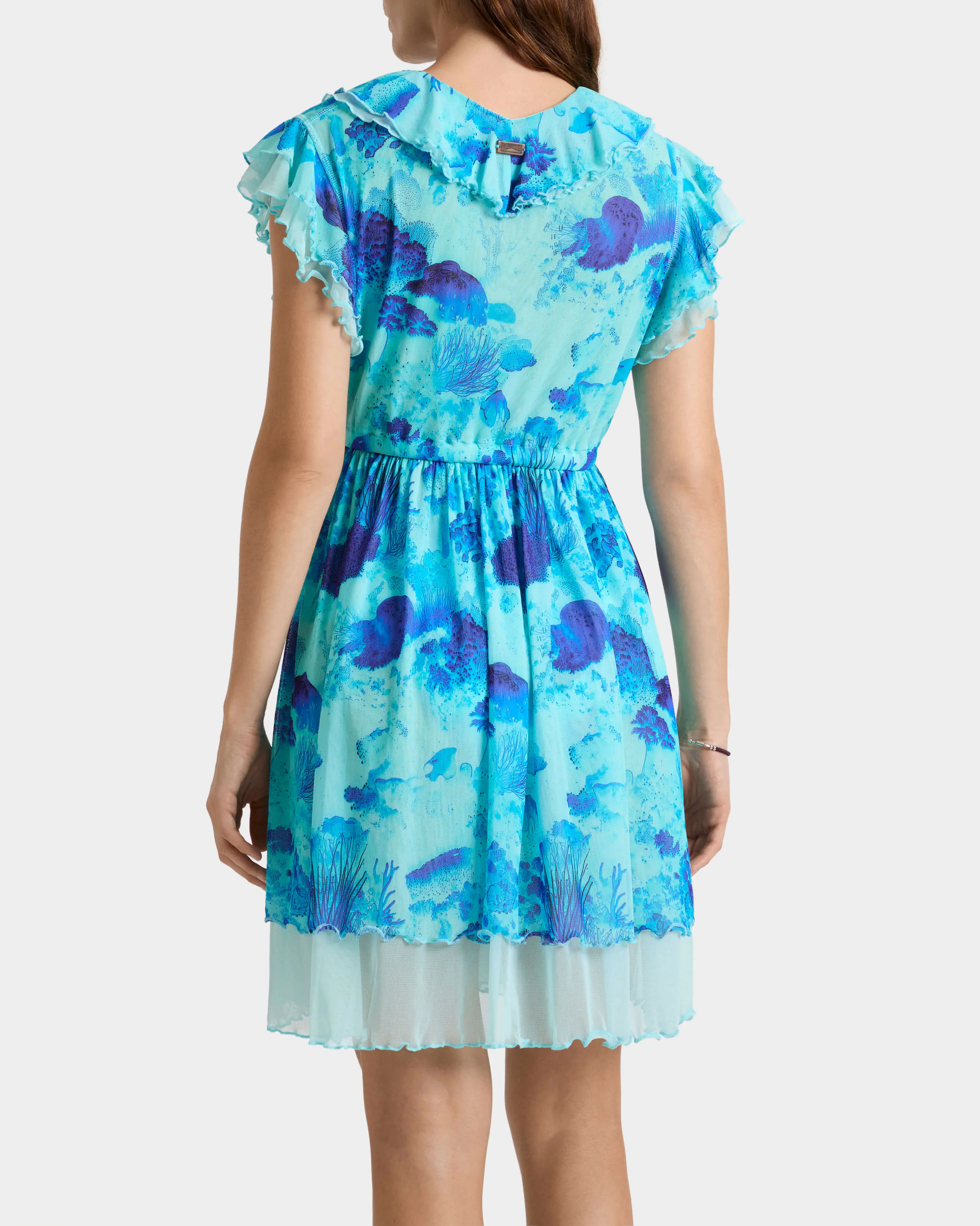 Vilebrequin - Kurzes Coral Reef Tüllkleid Für Damen - Kleid - Loula - Blau - Größe XL – Bild 4