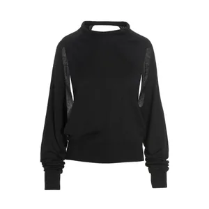 Ramael - Cut Out Insert Top Sweater - Größe S - schwarz Ramael - Cut Out Insert Top Sweater - Größe S - schwarz