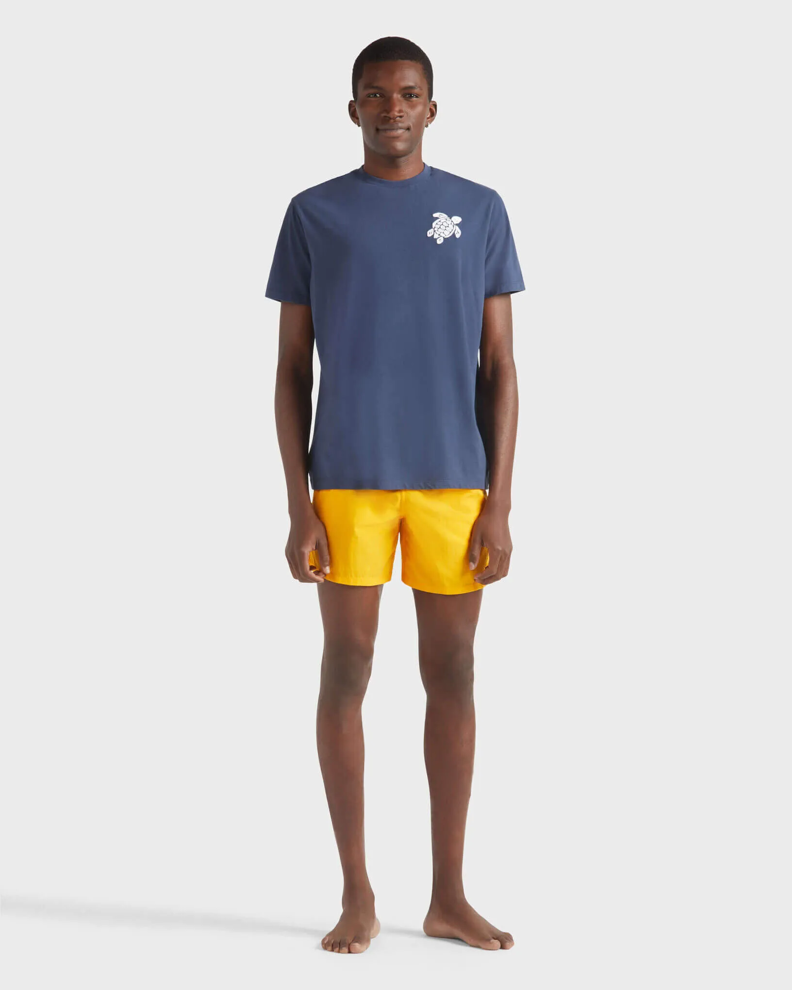 Vilebrequin - T-shirt Aus Bio-baumwolle Mit Aufgestickter, Großer Schildkröte Für Herren - T-shirt - Partisol - Blau - Größe S – Bild 3