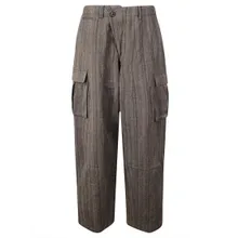 DAWEI STUDIO - Pinstripe Cotton Blend Trousers - Größe 34 - braun DAWEI STUDIO - Pinstripe Cotton Blend Trousers - Größe 34 - braun