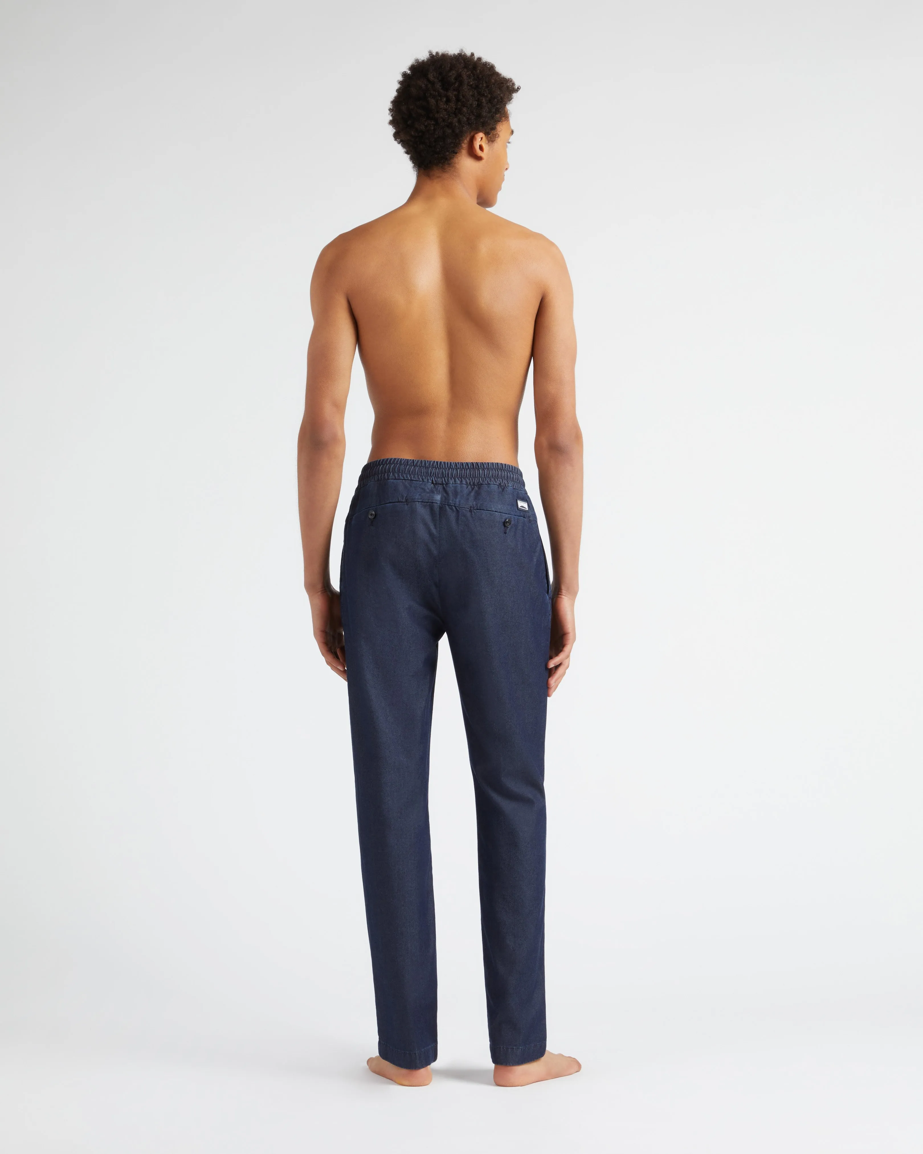 Vilebrequin - Tencel-baumwollhose Mit Elastischem Bund Für Herren - Hose - Clemence - Blau - Größe 34 – Bild 4