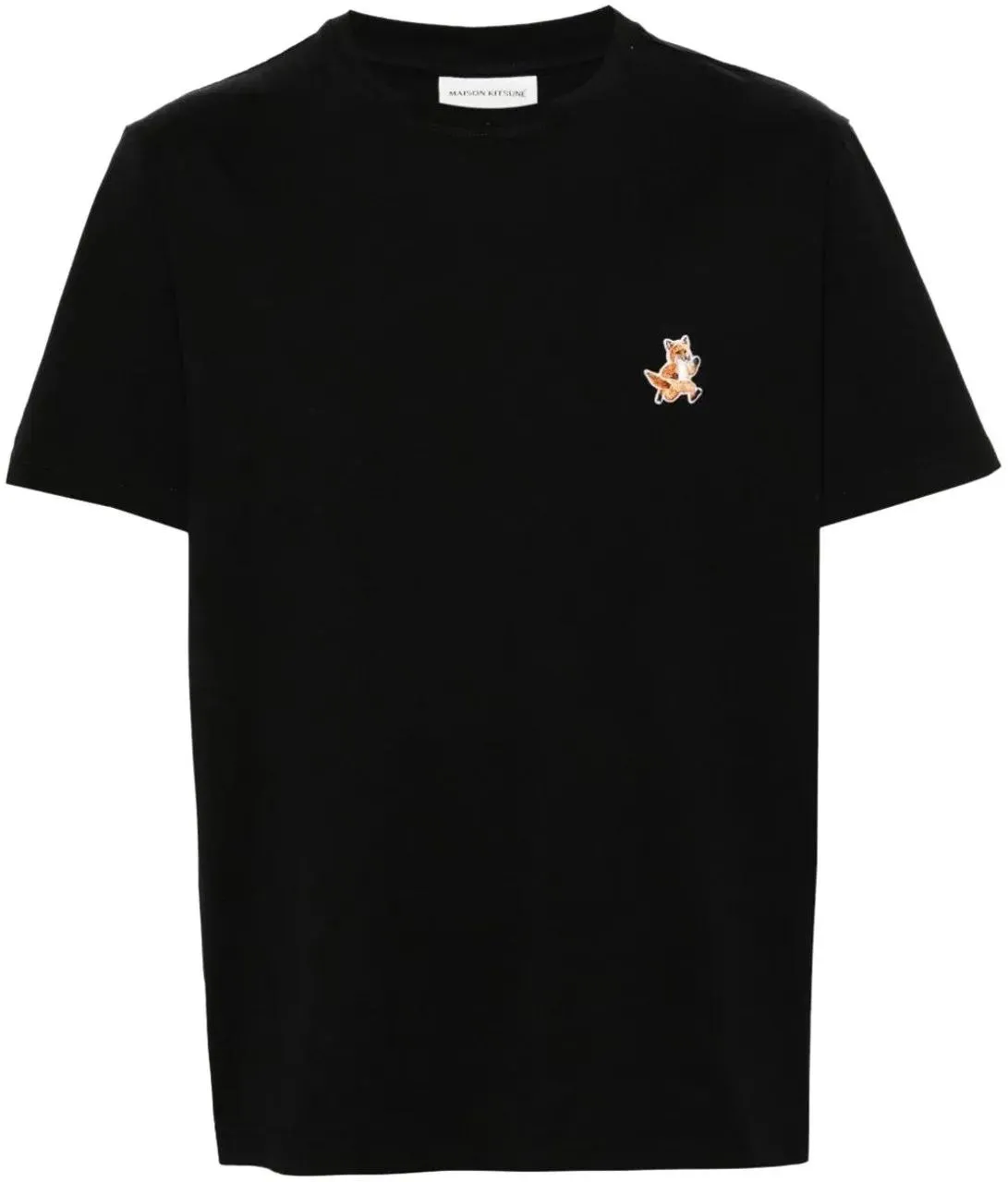 Maison Kitsune - speedy fox patch comfort tee shirt black - Größe L - schwarz Maison Kitsune - speedy fox patch comfort tee shirt black - Größe L - schwarz