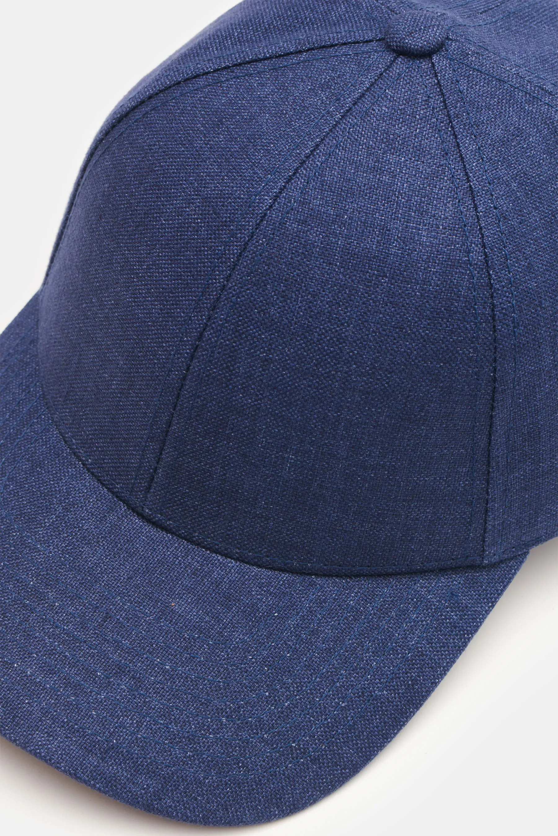 Varsity Headwear - Herren - Leinen Baseball-Cap dunkelblau meliert – Bild 2