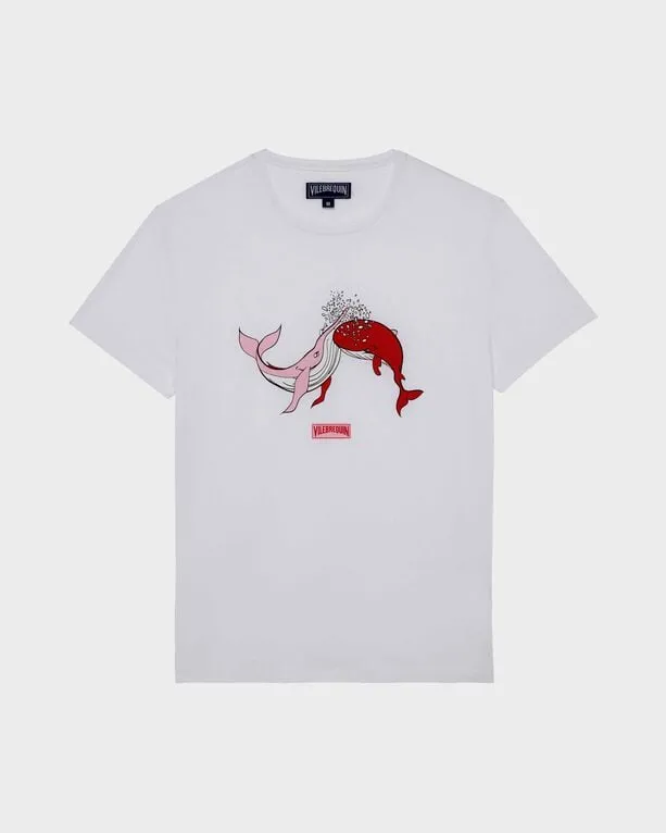 Vilebrequin - Whales Love T-shirt Aus Bio-baumwolle Für Herren - T-shirt - Thom - Weiss - Größe L Vilebrequin - Whales Love T-shirt Aus Bio-baumwolle Für Herren - T-shirt - Thom - Weiss - Größe L