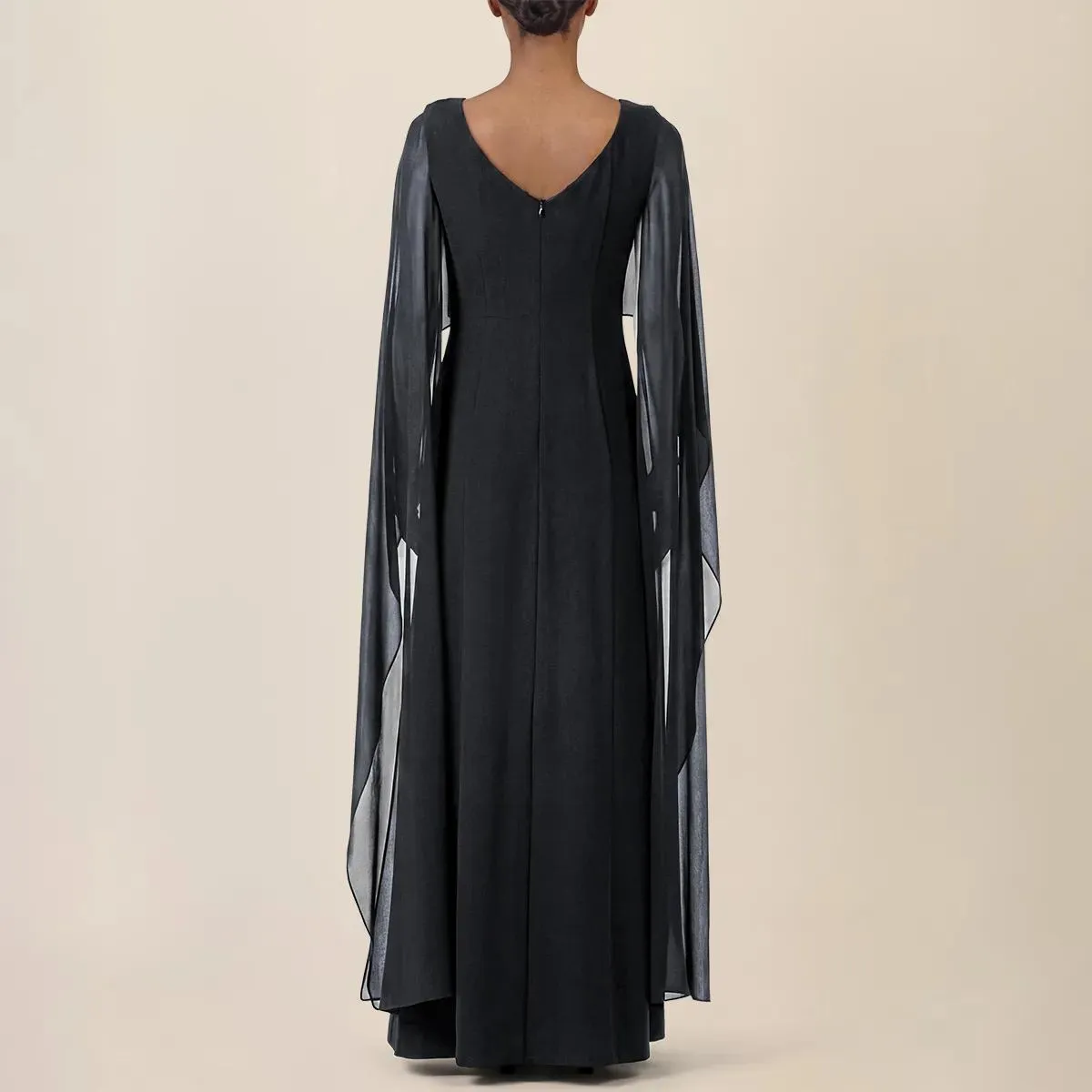 Apart - Kleid mit Cape - Größe 44 - schwarz – Bild 2