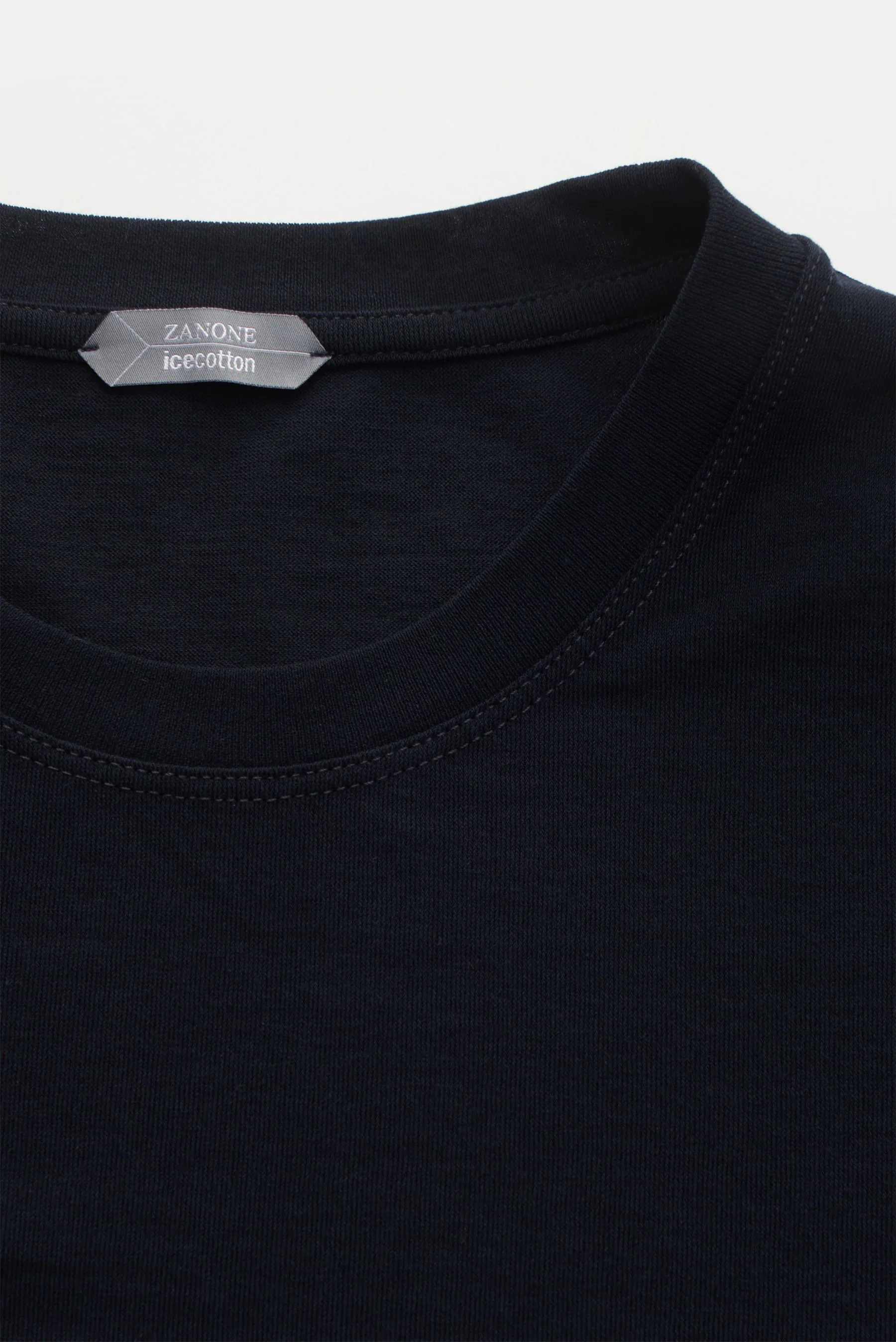 Zanone - Herren - Rundhals-Longsleeve schwarz – Bild 2