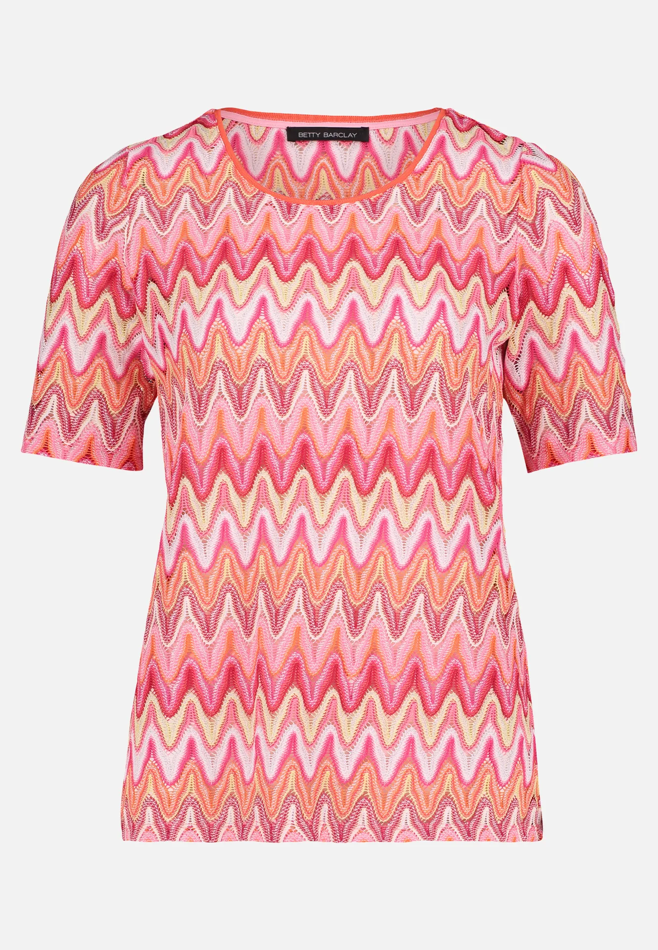 Spitzenshirt mit Rippbündchen – Bild 3