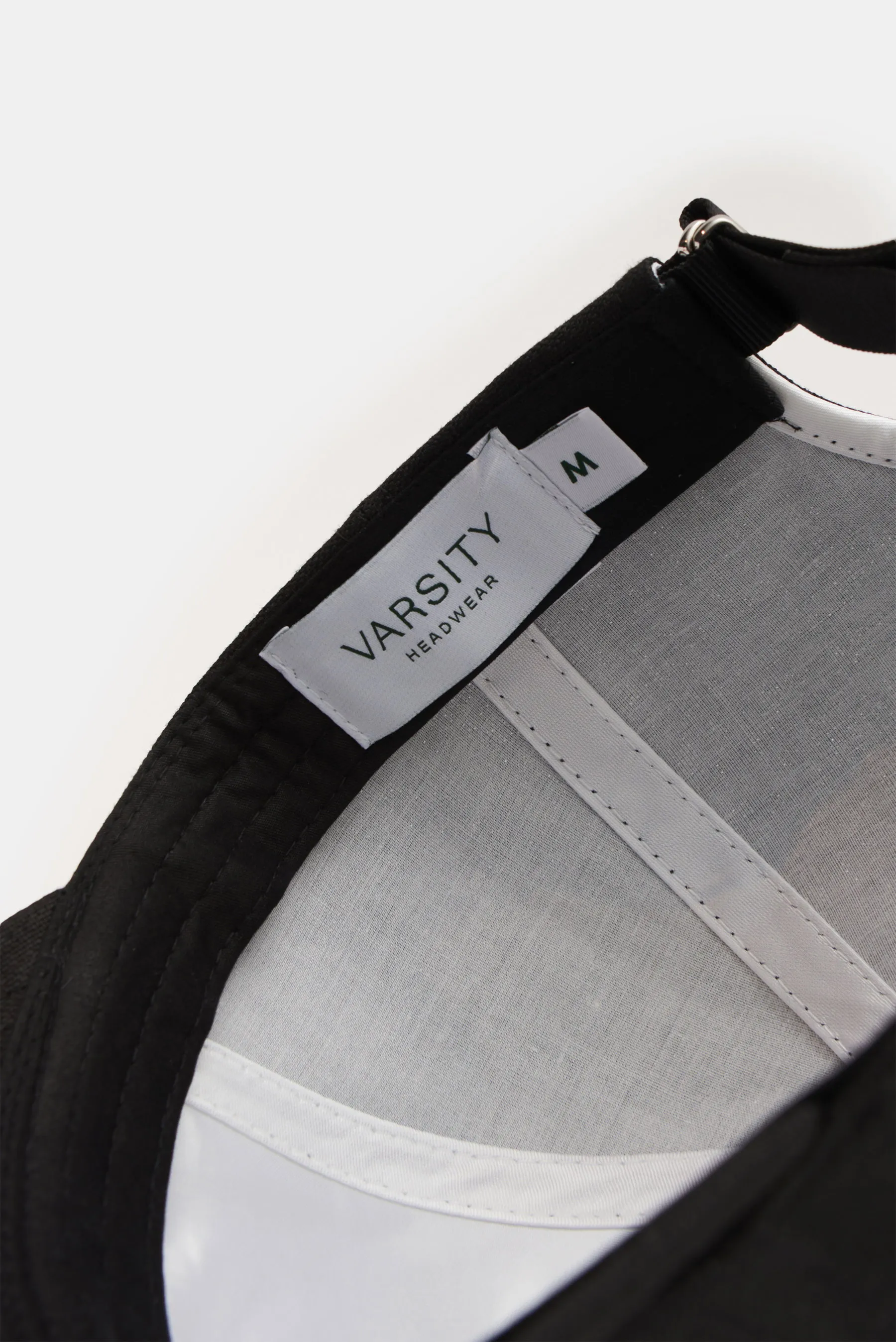 Varsity Headwear - Herren - Leinen Baseball-Cap schwarz – Bild 4