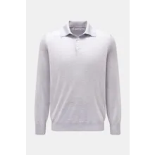 Brunello Cucinelli - Herren - Strickpolo rauchblau meliert Brunello Cucinelli - Herren - Strickpolo rauchblau meliert