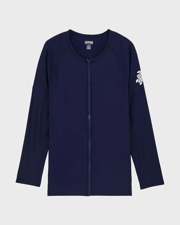 Vilebrequin - Langärmeliger Solid Rashguard Mit Reißverschluss Für Herren - Rashguard - Rock-z - Blau - Größe M Vilebrequin - Langärmeliger Solid Rashguard Mit Reißverschluss Für Herren - Rashguard - Rock-z - Blau - Größe M