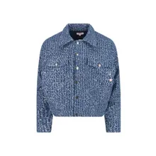 CHARLES JEFFREY LOVER BOY - Blue Denim Sequin Jacket - Größe L - blau CHARLES JEFFREY LOVER BOY - Blue Denim Sequin Jacket - Größe L - blau