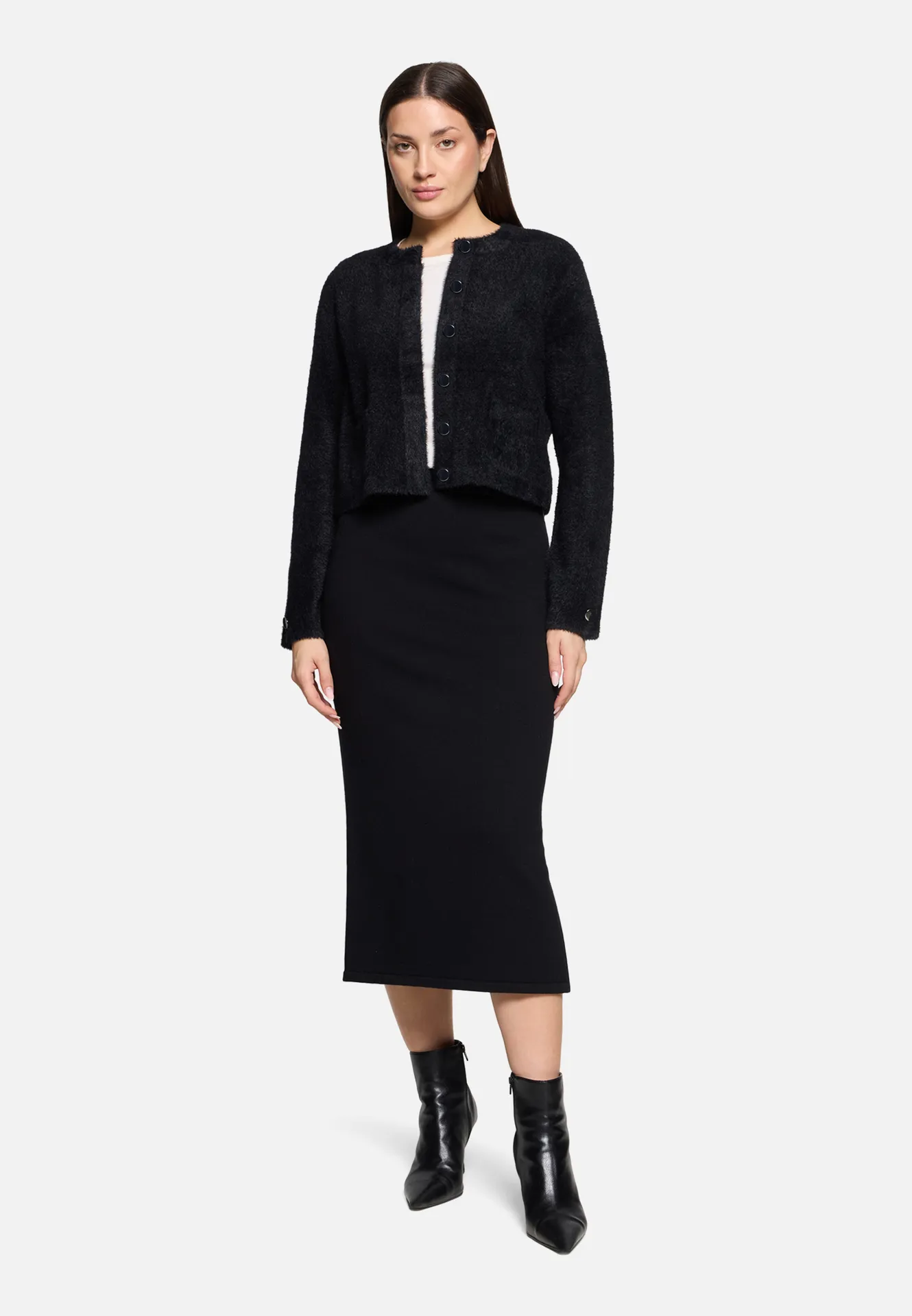 Strick-Cardigan mit aufgesetzten Taschen – Bild 2