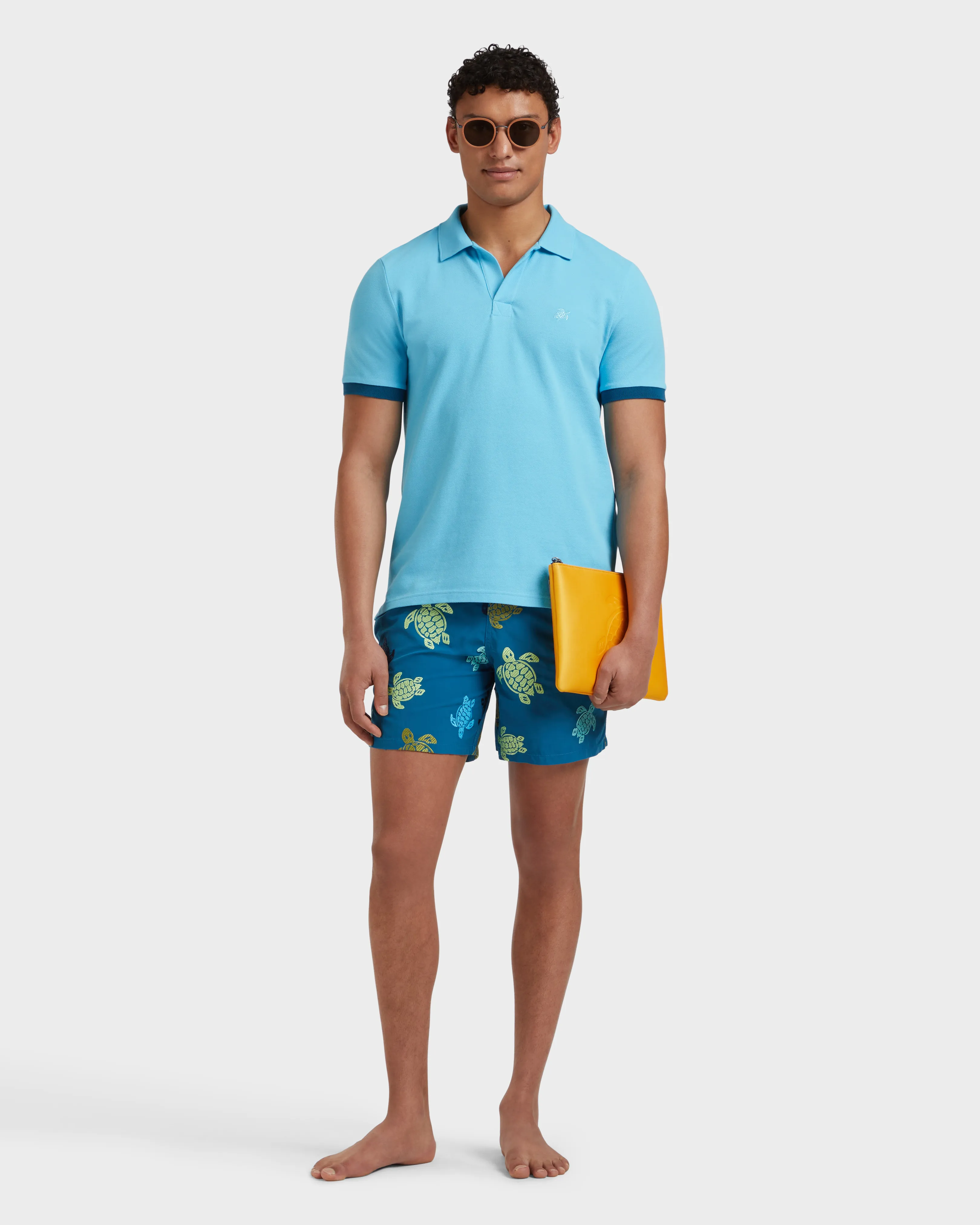 Vilebrequin - Solid Polohemd Aus Baumwolle Für Herren - Polohemd - Palatin - Blau - Größe L – Bild 5