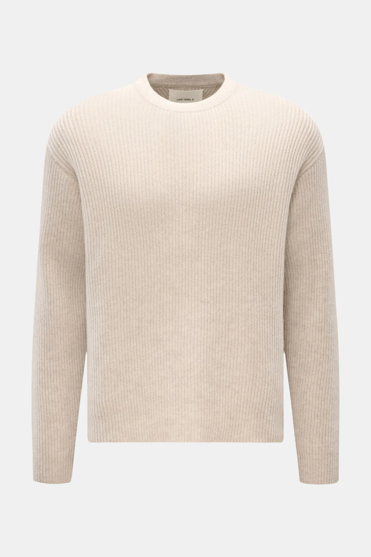 Lisa Yang - Herren - Cashmere Rundhalspullover %27William%27 sand Lisa Yang - Herren - Cashmere Rundhalspullover %27William%27 sand