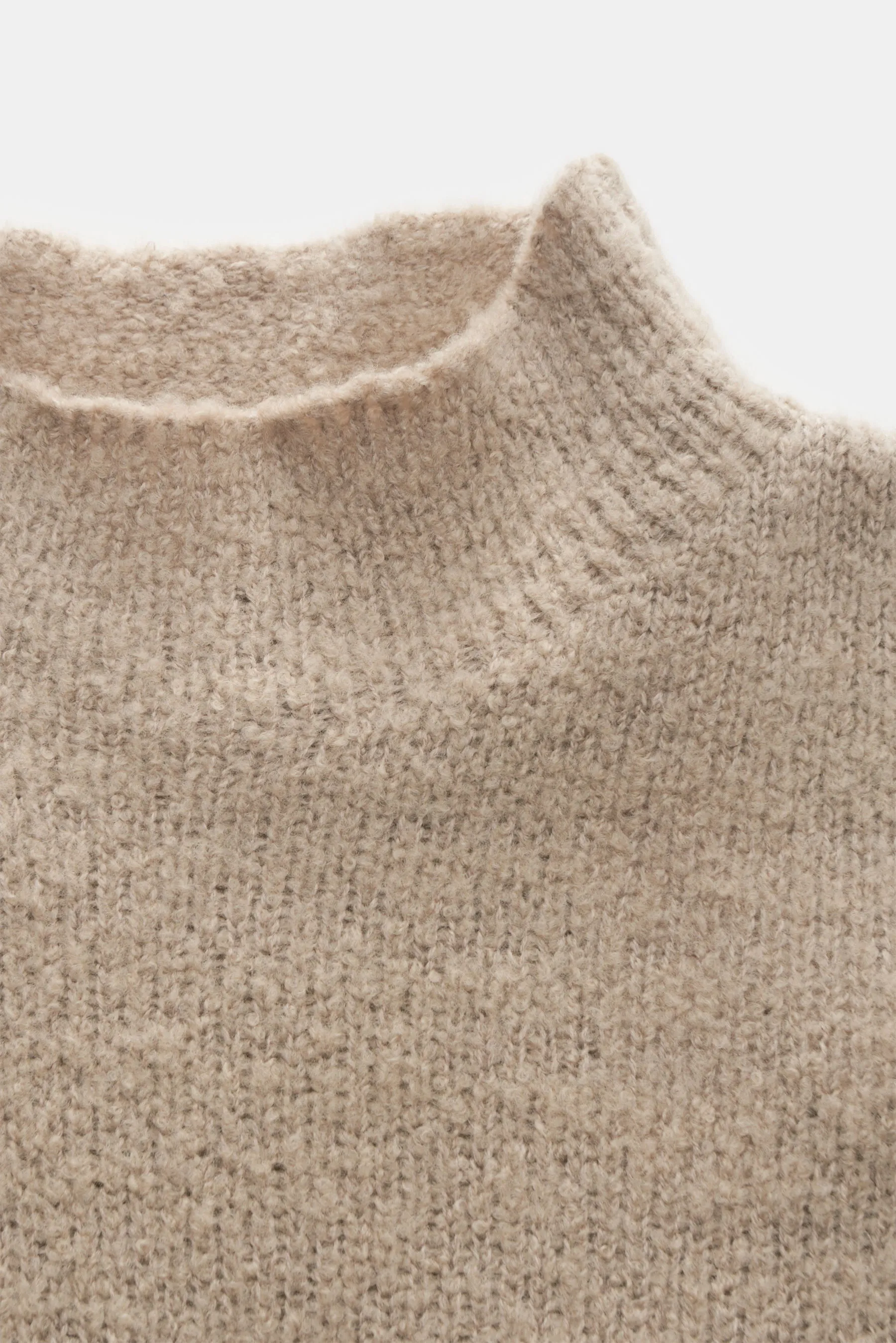 04651/ A trip in a bag - Herren - Rollkragenpullover 'Chunky' taupe – Bild 2