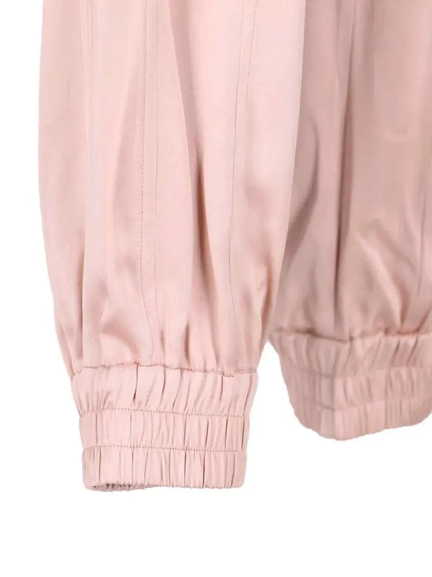 Sa Su Phi - High-Waisted Silk Blend Athletic Pants With Drawst - Größe 40 - pink – Bild 3