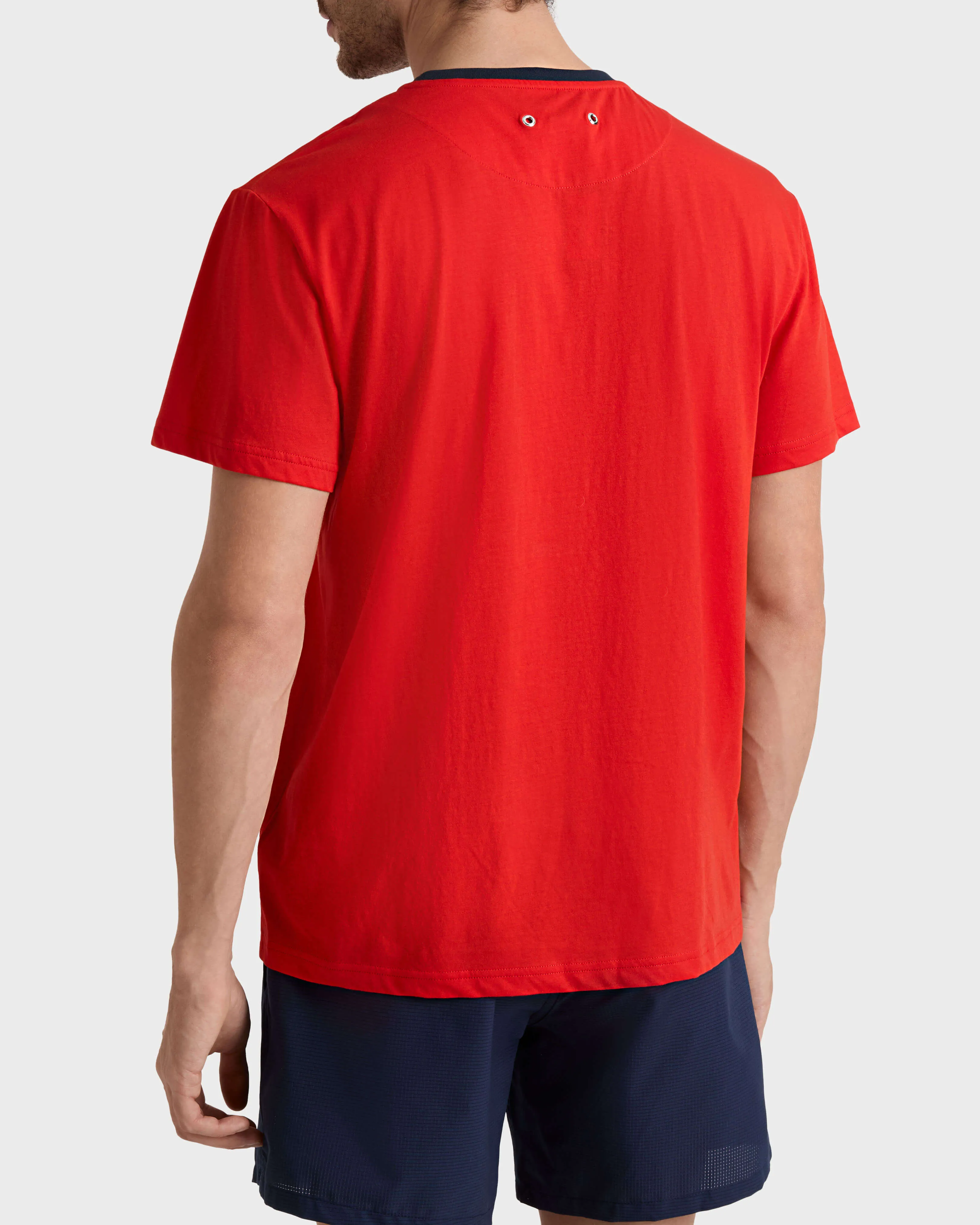 Vilebrequin - Bicolor T-shirt Aus Bio-baumwolle Für Herren - T-shirt - Tewis - Rot - Größe XXXL – Bild 4
