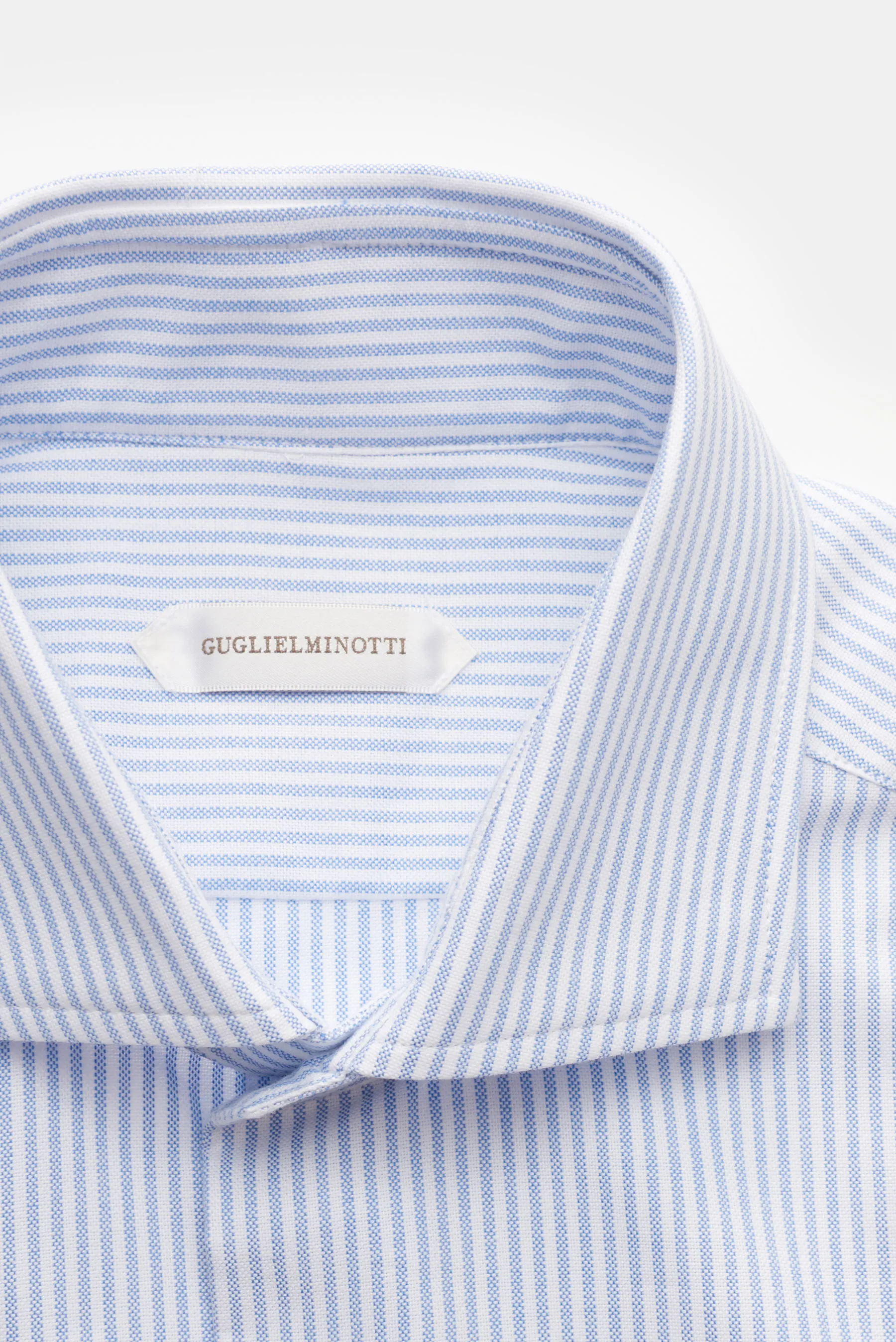 Guglielminotti - Herren - Oxfordhemd Haifisch-Kragen blau/weiß gestreift – Bild 2