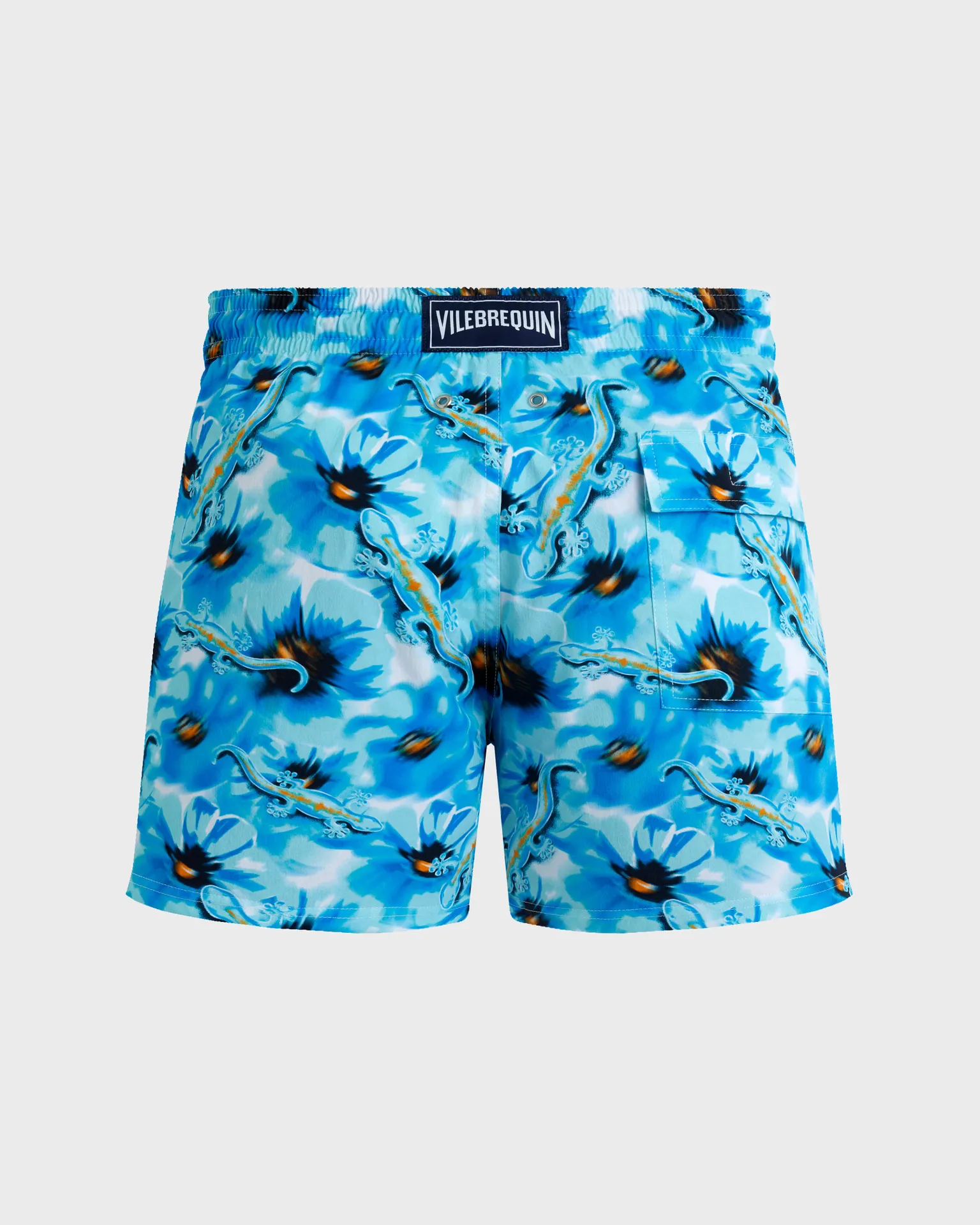 Vilebrequin - Kurze Poppies And Geckos Stretch-badeshorts Für Herren - Bademode - Monrise - Blau - Größe M – Bild 2