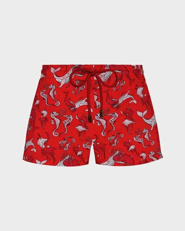 Vilebrequin - Whales Love Badeshorts Für Damen - Shorty - Fabya - Rot - Größe XS Vilebrequin - Whales Love Badeshorts Für Damen - Shorty - Fabya - Rot - Größe XS
