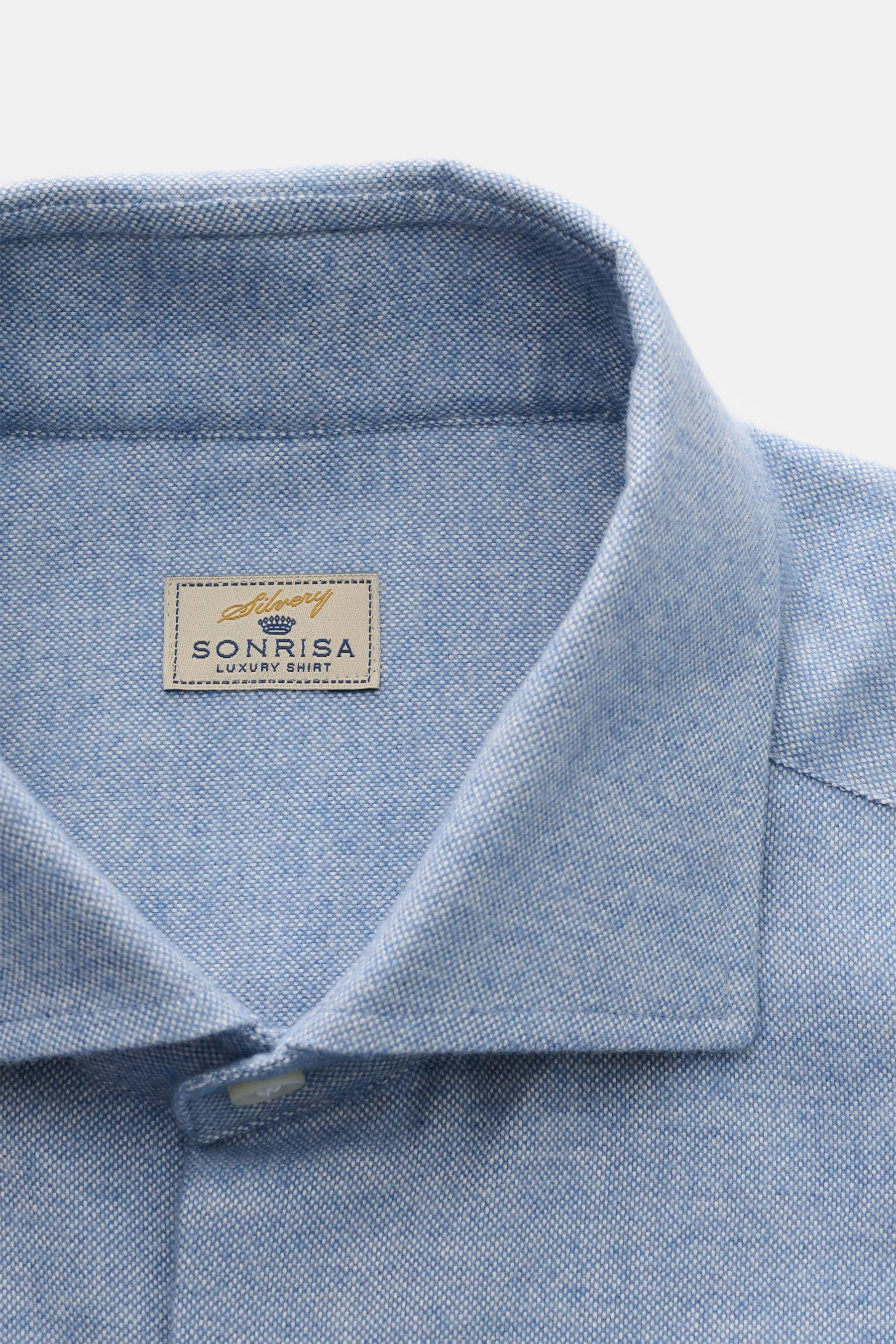 Sonrisa - Herren - Oxford-Hemd Haifisch-Kragen rauchblau – Bild 2