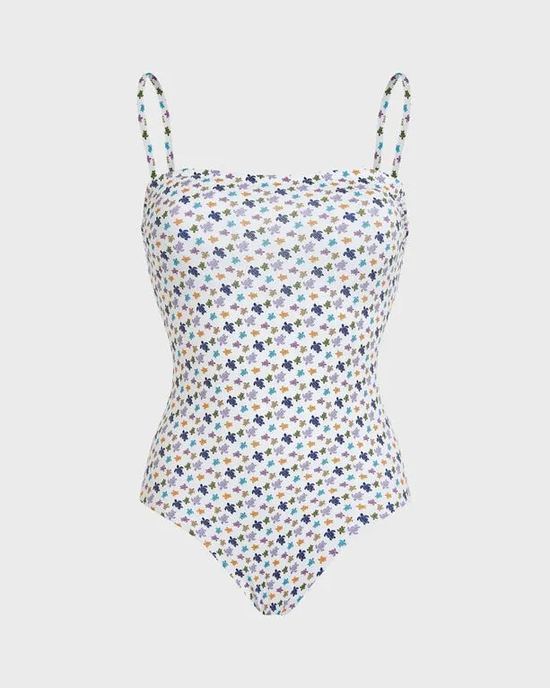 Vilebrequin - Micro Ronde Des Tortues Bustier-badeanzug Für Damen - Bademode - Facette - Weiss - Größe M Vilebrequin - Micro Ronde Des Tortues Bustier-badeanzug Für Damen - Bademode - Facette - Weiss - Größe M