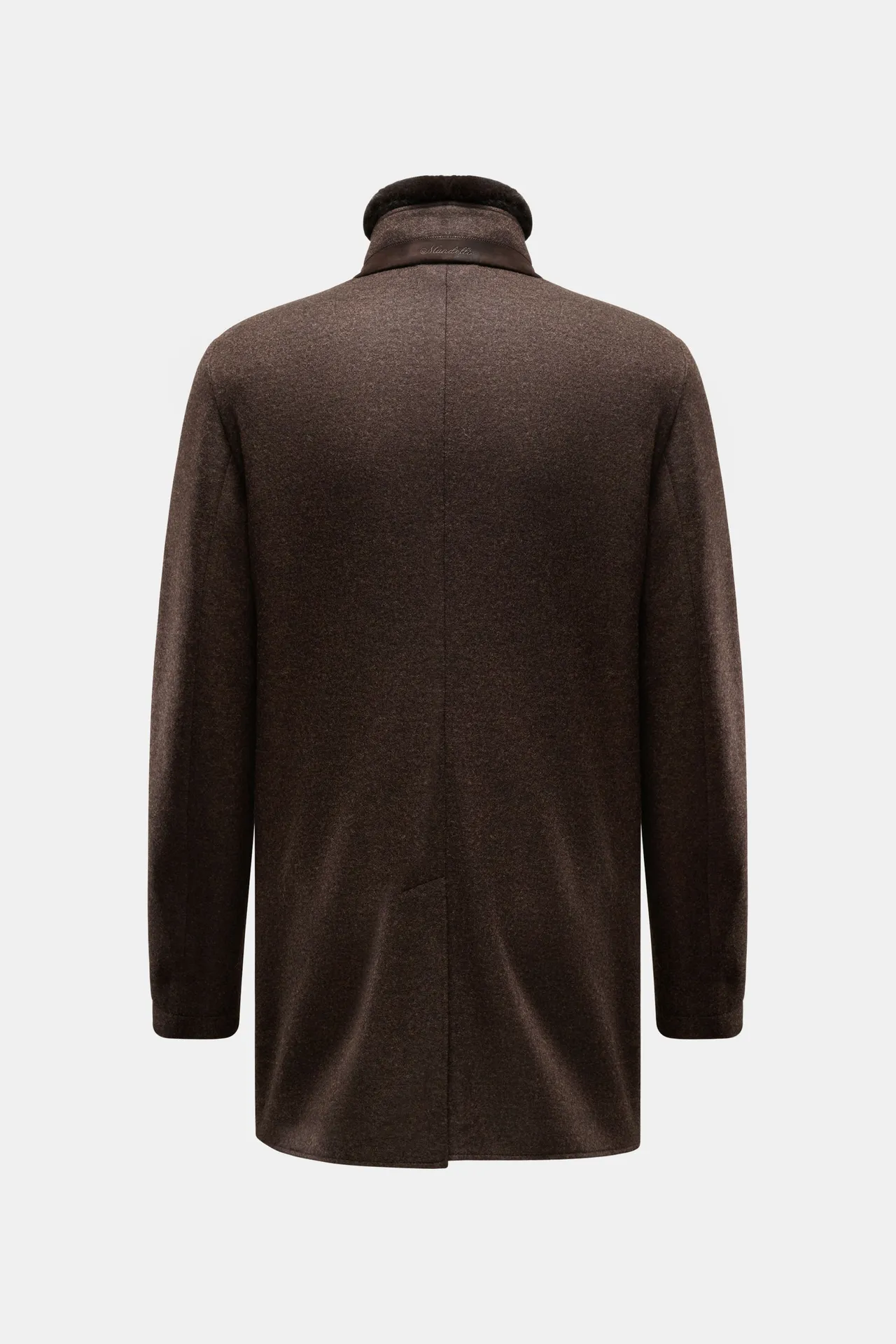 Mandelli - Herren - Cashmere Jacke dunkelbraun meliert – Bild 2